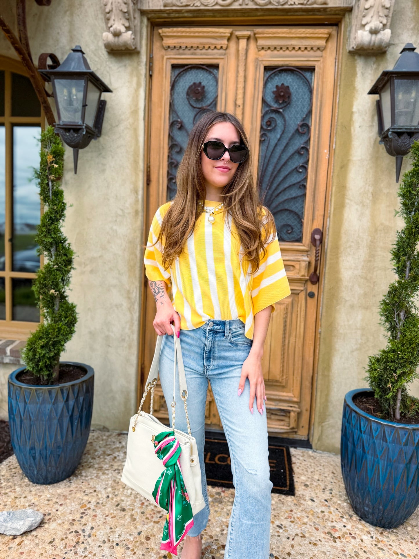 Sunshine Stripe Knit Top