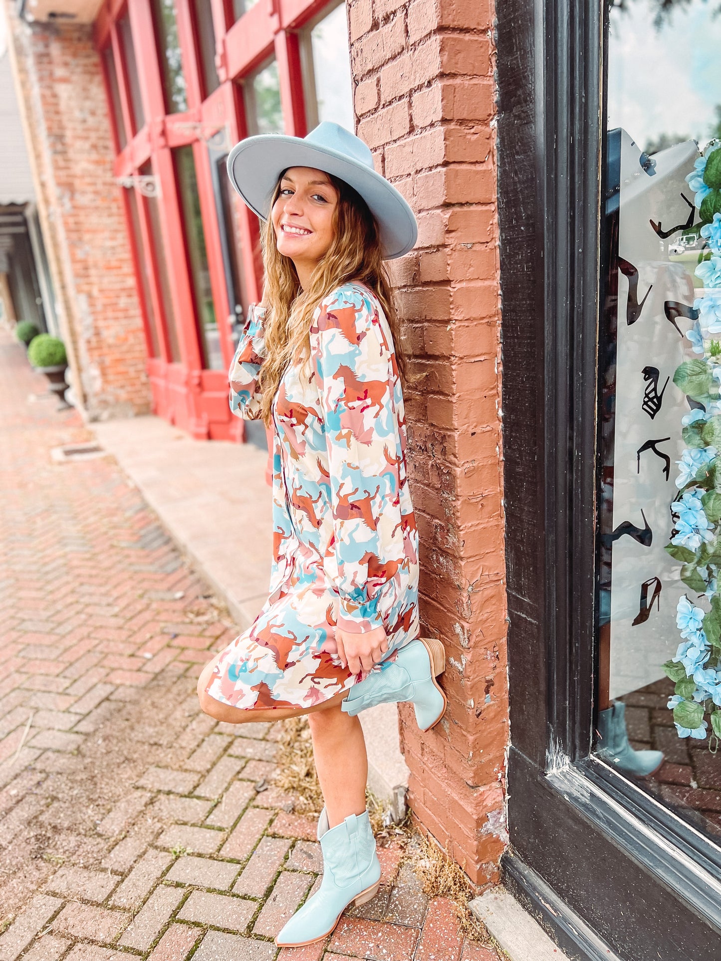 To the Races Shirt Dress