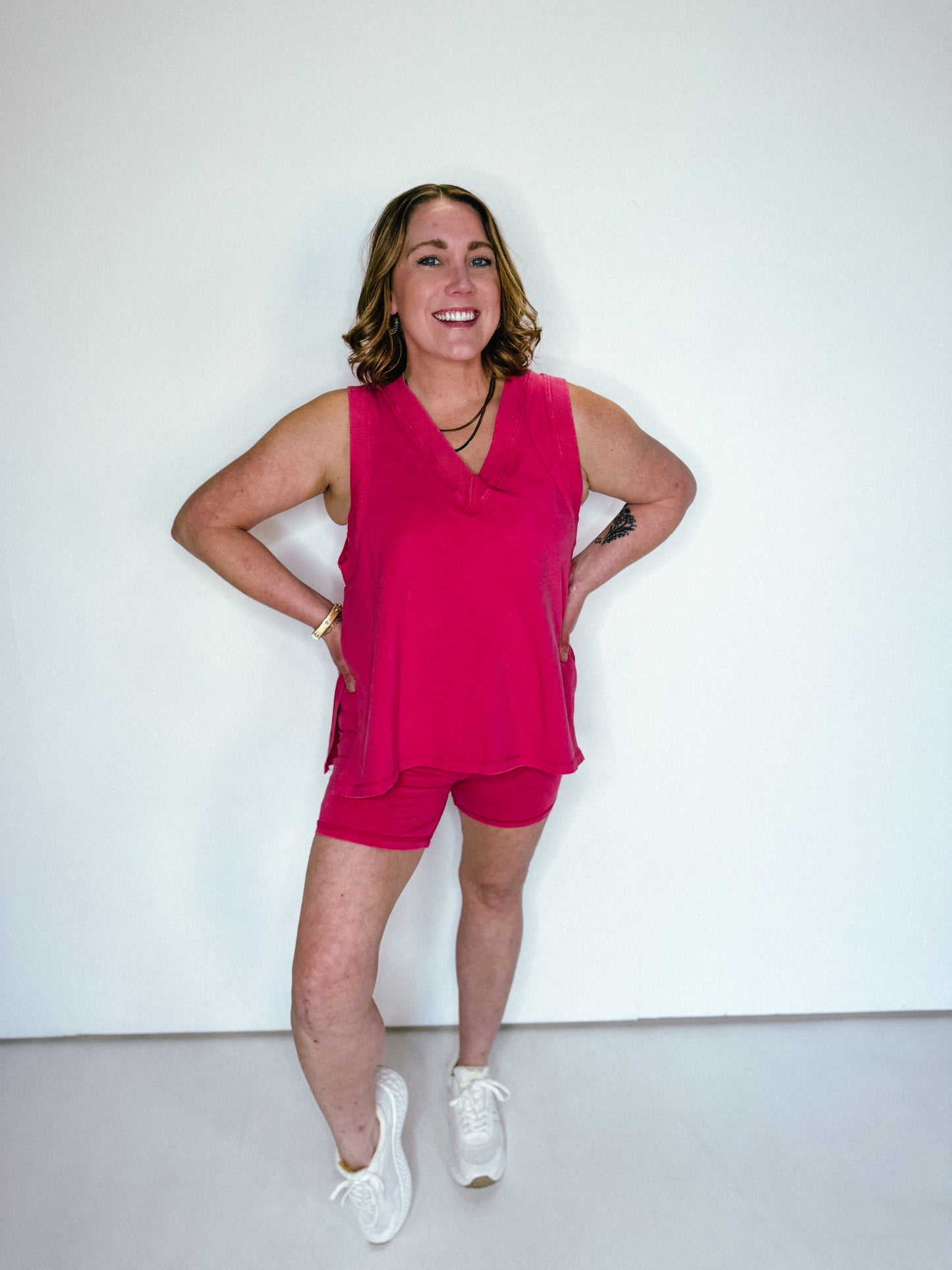 Fuchsia Oversized Jersey Tank