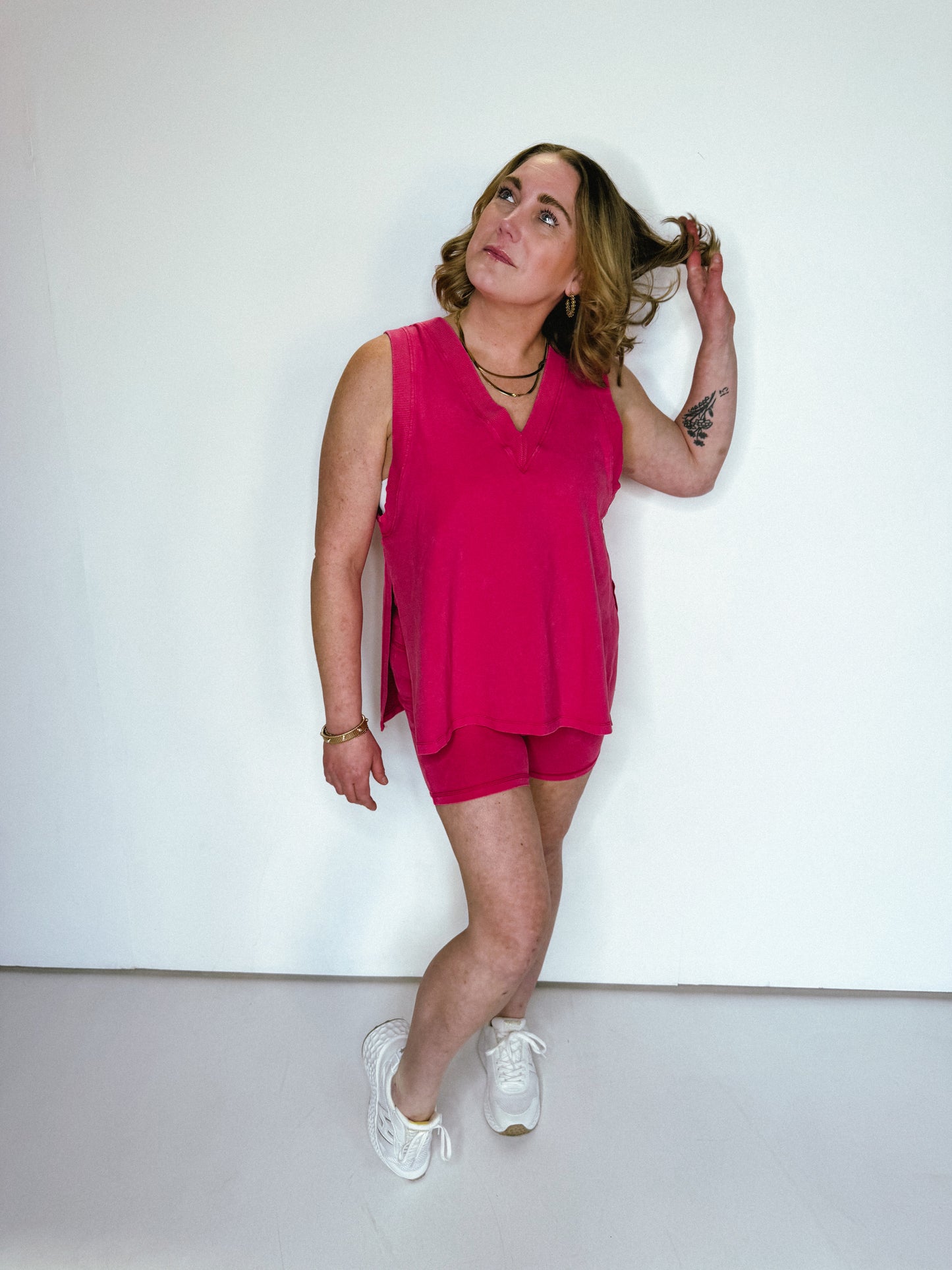 Fuchsia Oversized Jersey Tank