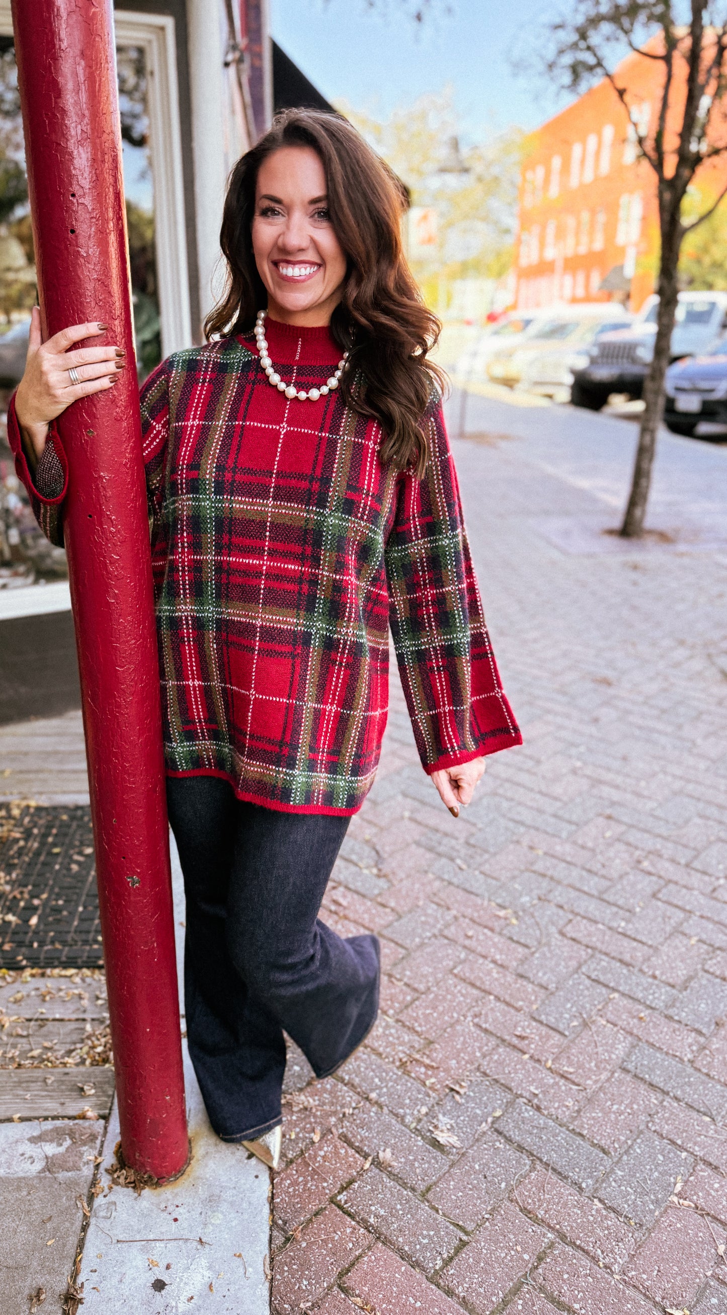 Adelina Plaid Sweater