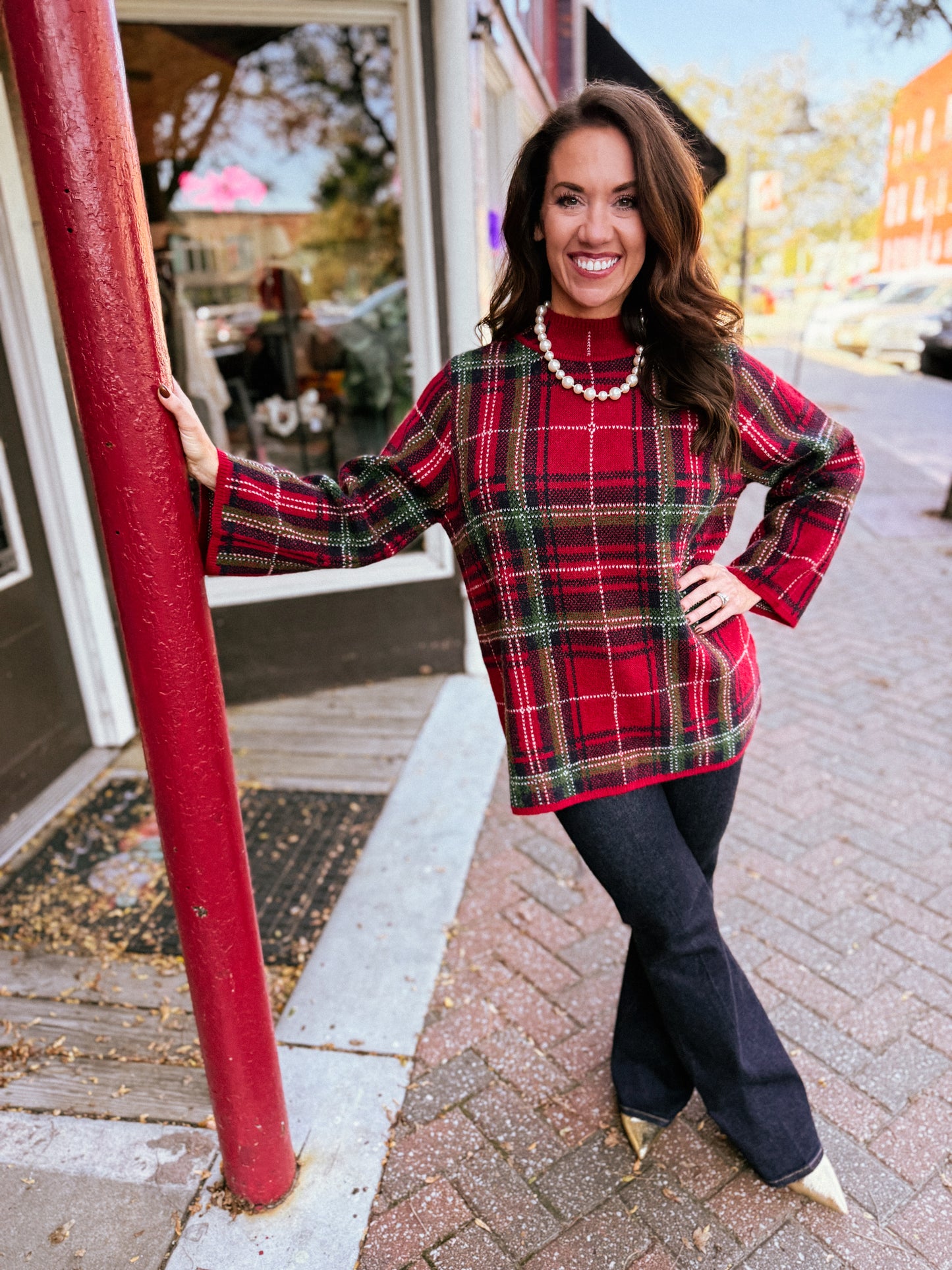 Adelina Plaid Sweater