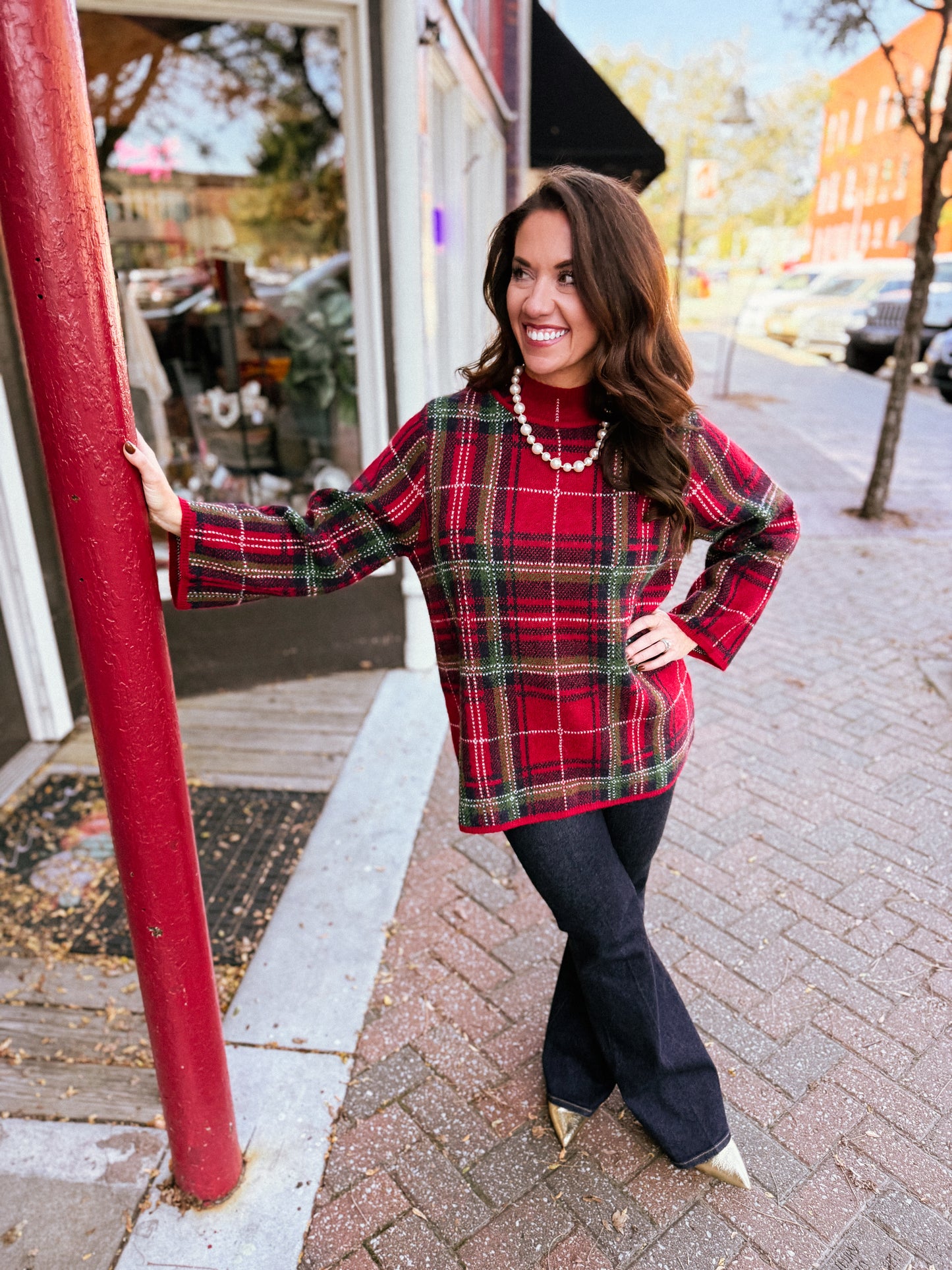 Adelina Plaid Sweater