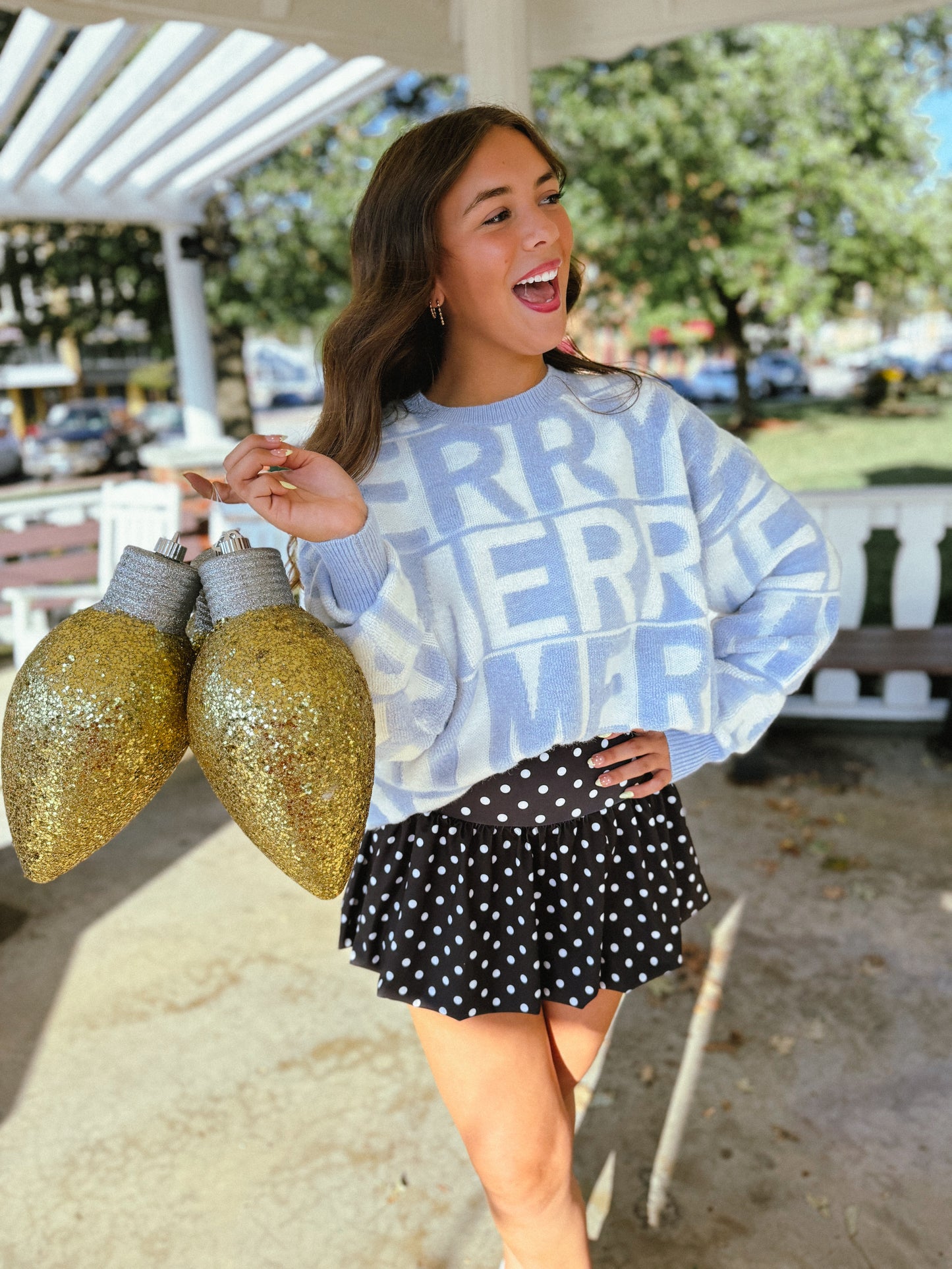 Powder Blue Merry Sweater
