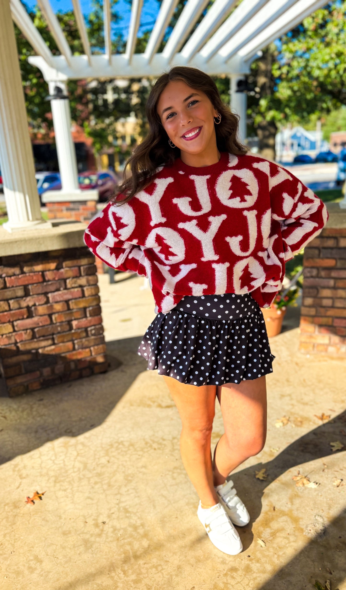 Holiday Red Joy Sweater