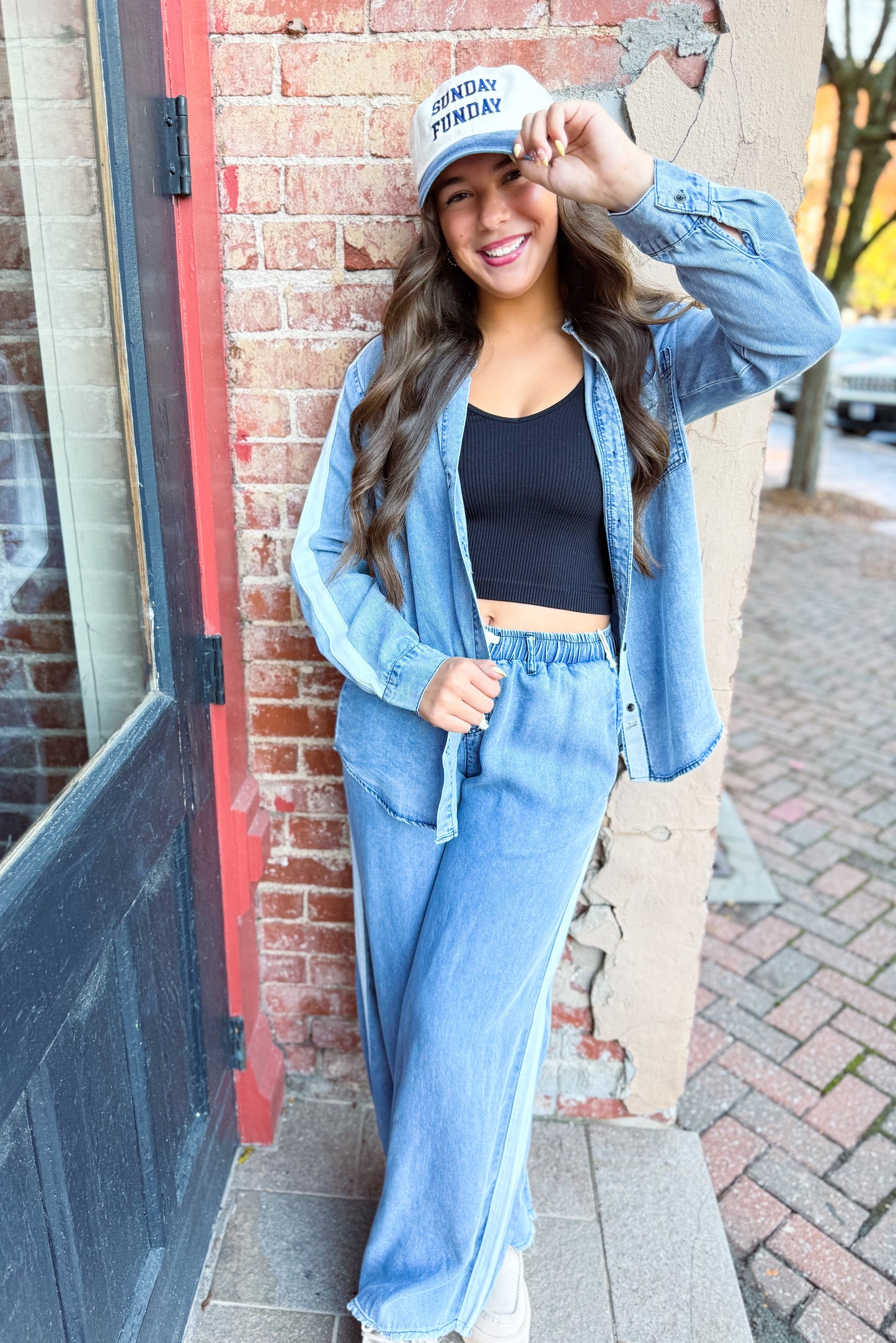 Modern Millennial Washed Denim Top