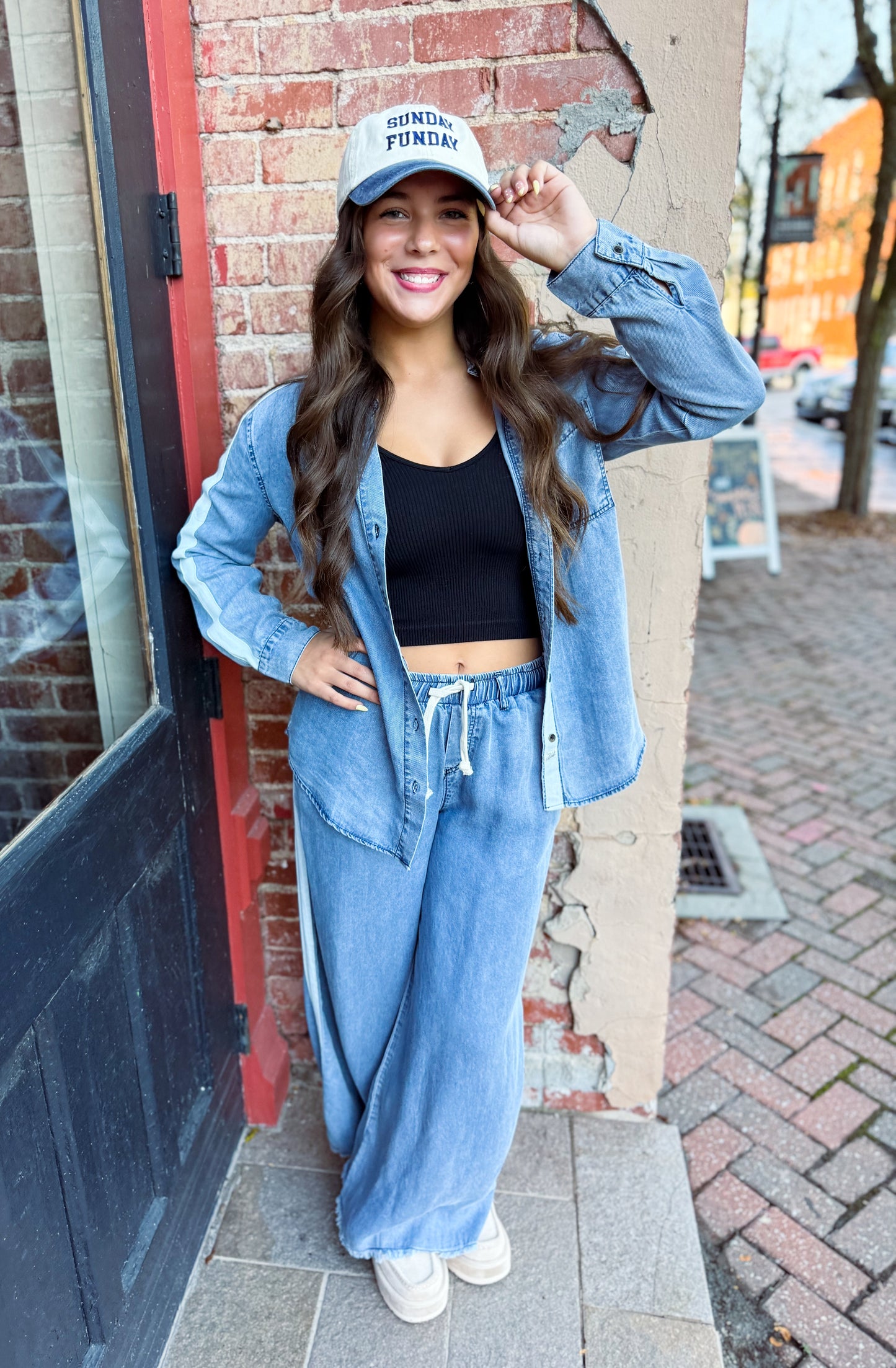 Modern Millennial Washed Denim Top