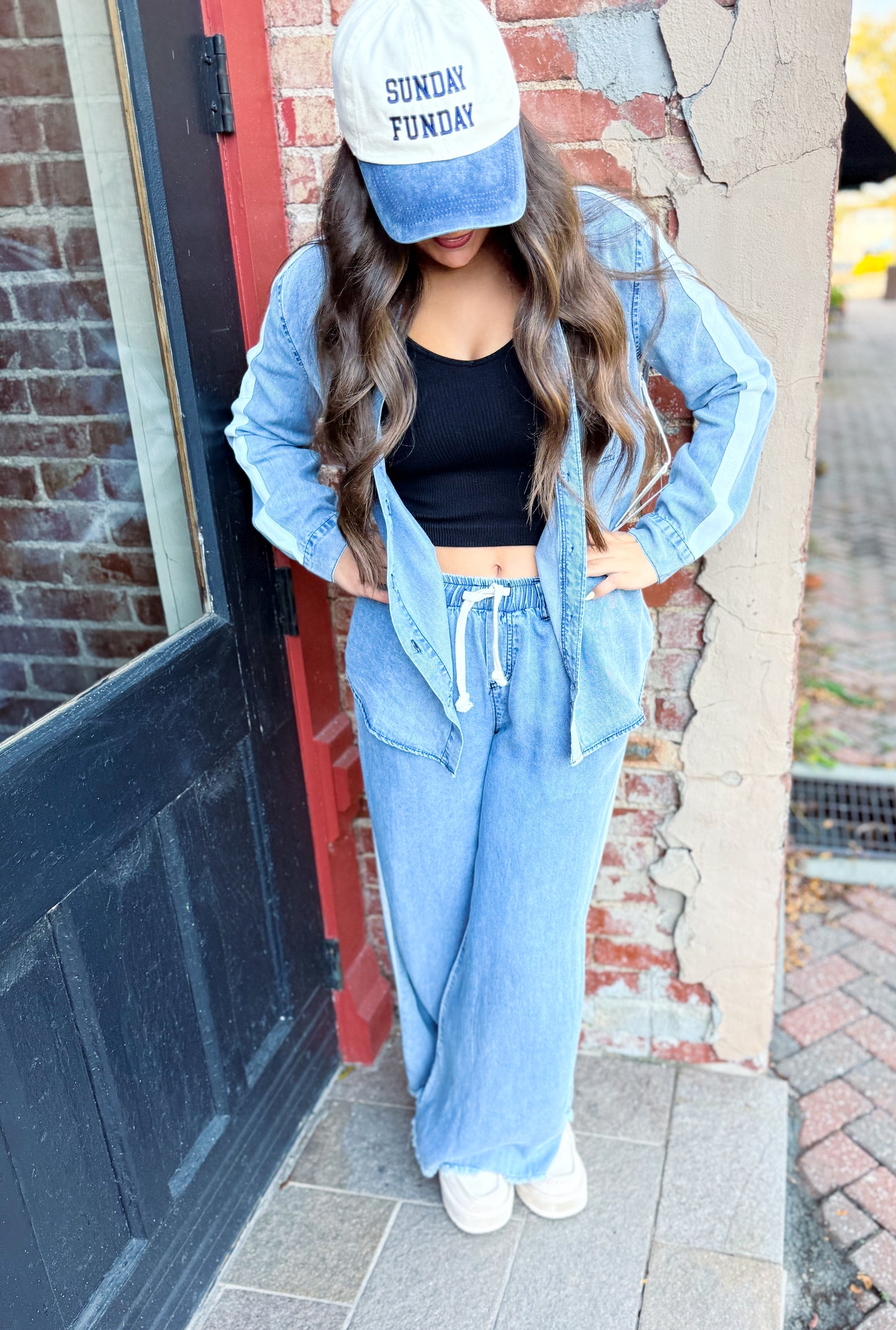 Modern Millennial Washed Denim Top