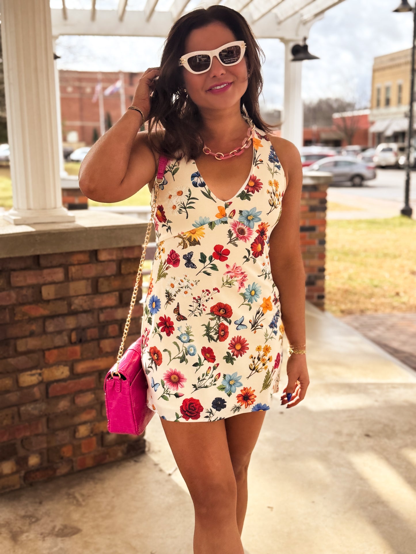 French Floral Emily Mini Dress