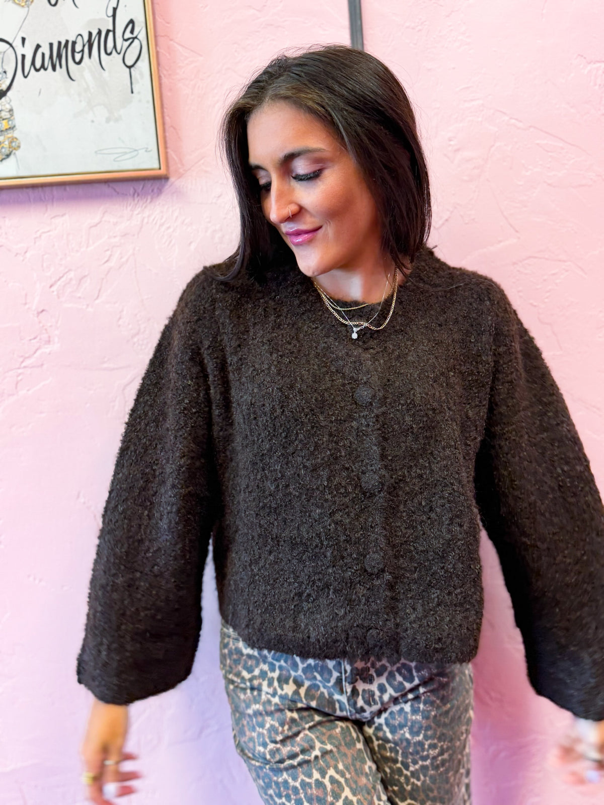 Teddi Chocolate Brown Cardigan