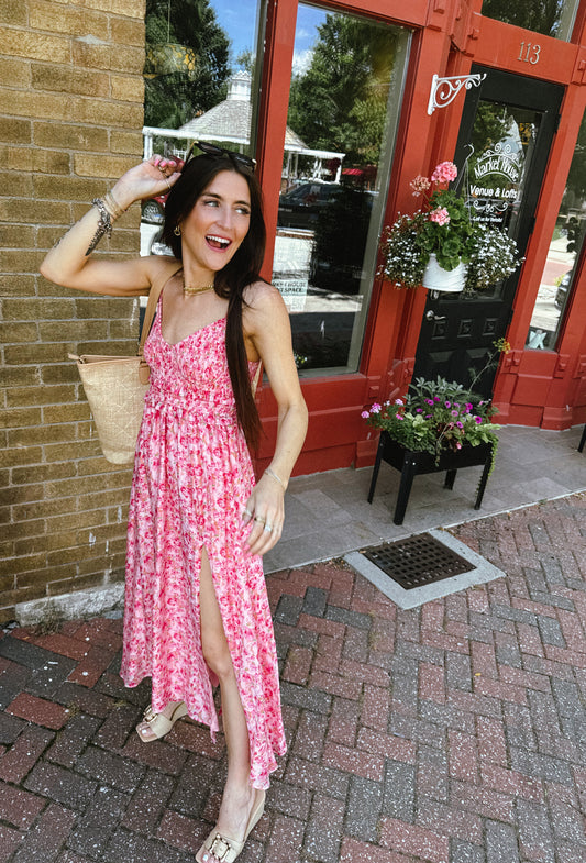 Rosy Breeze Maxi Dress