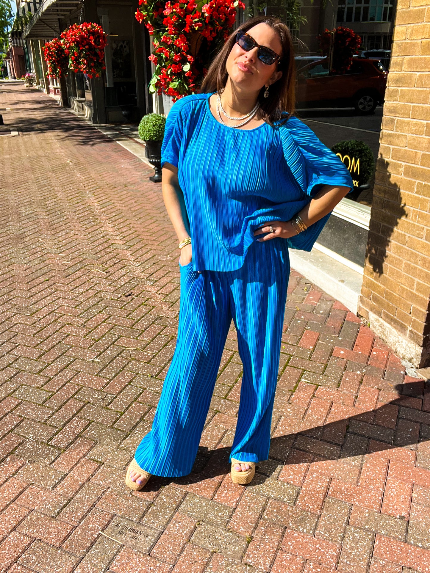Prissie Pleated Pant Set