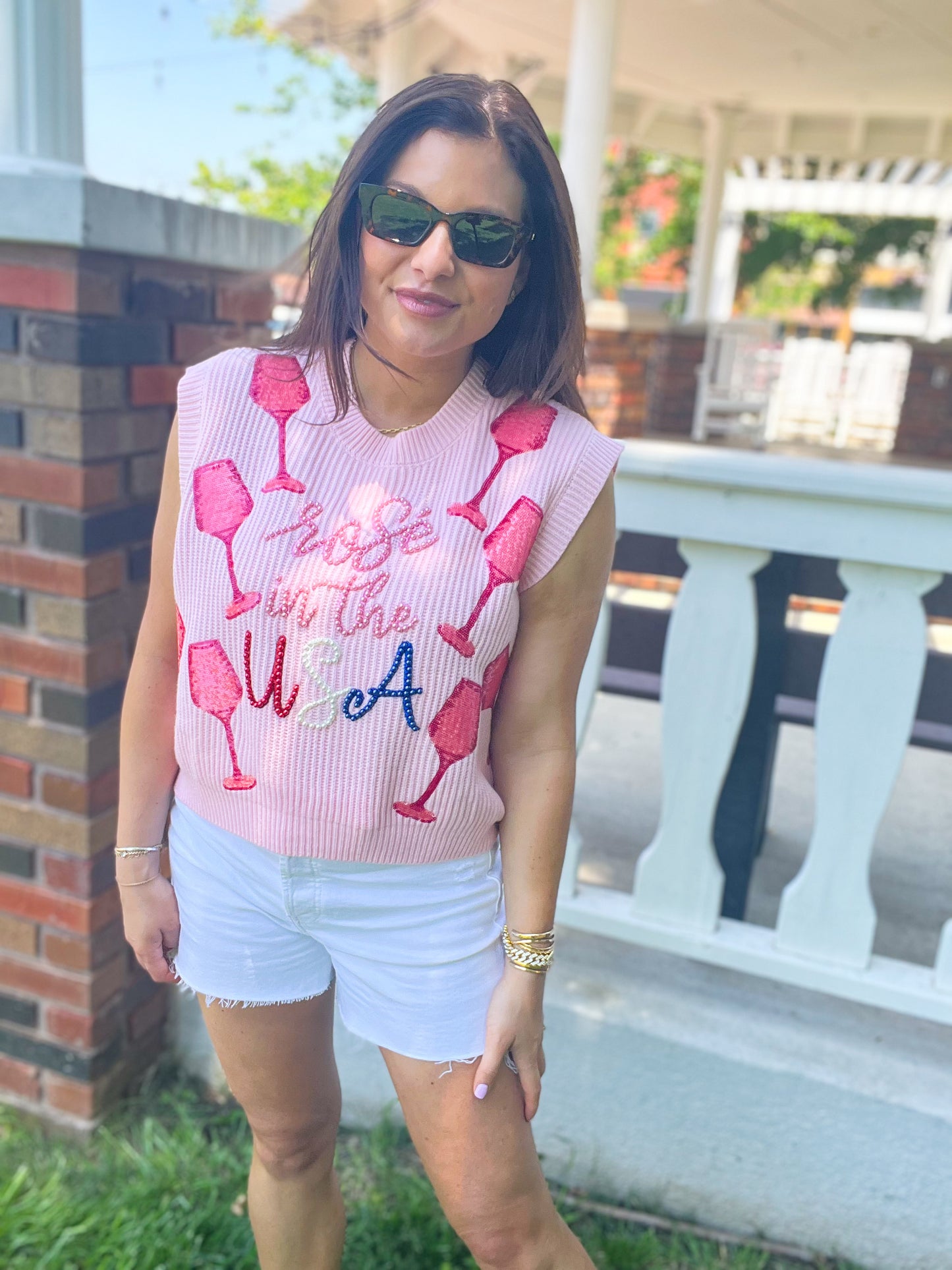Rosè in the USA Sweater Vest