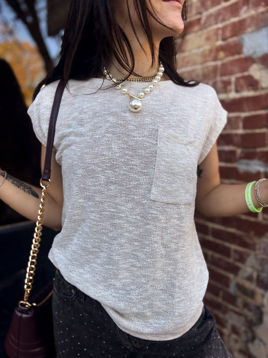 Easy Oatmeal Knit Top