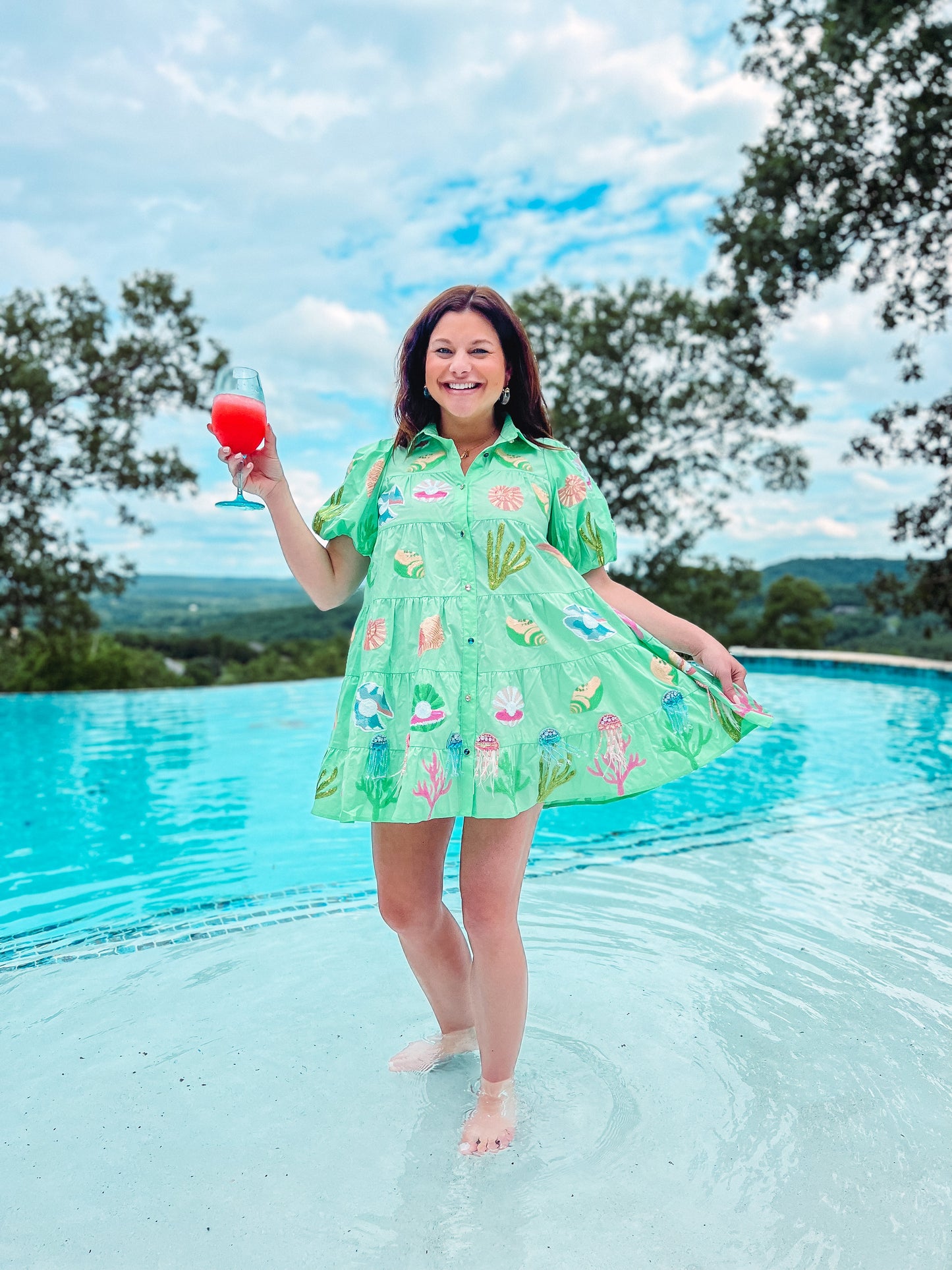 Queen of Sparkles Under the Sea Tiered Dress