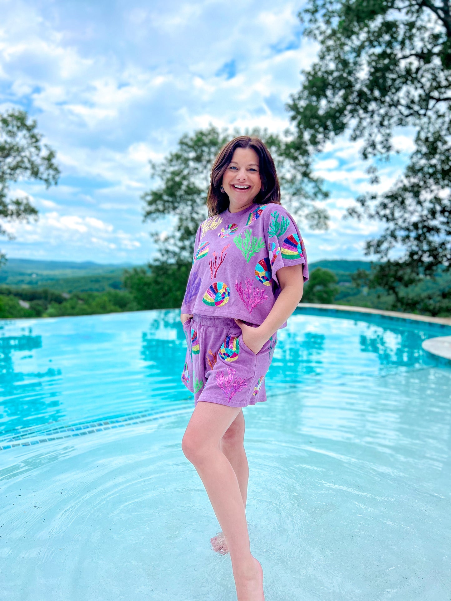 Coral Queen Lavender Terry Set