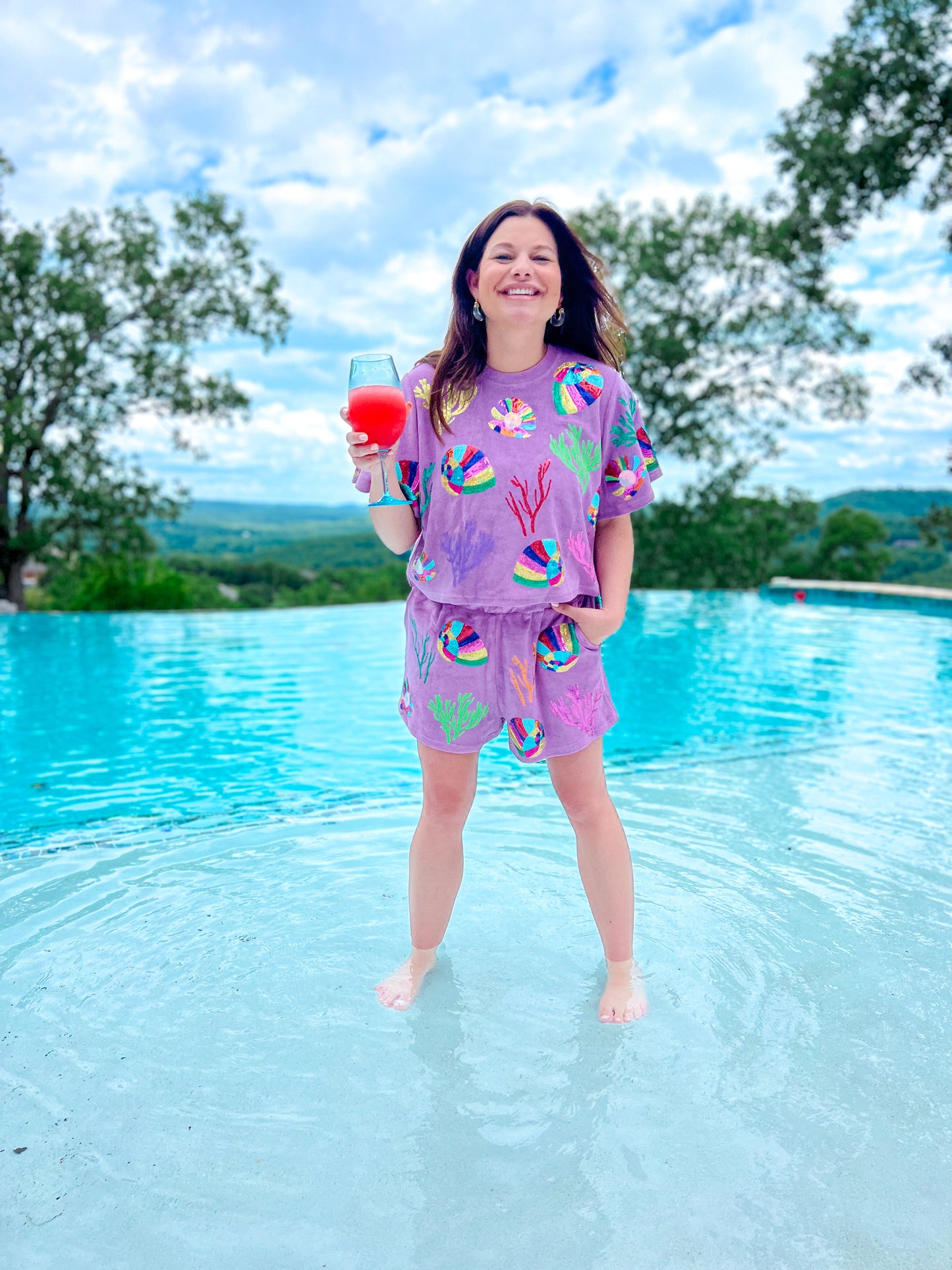 Coral Queen Lavender Terry Set
