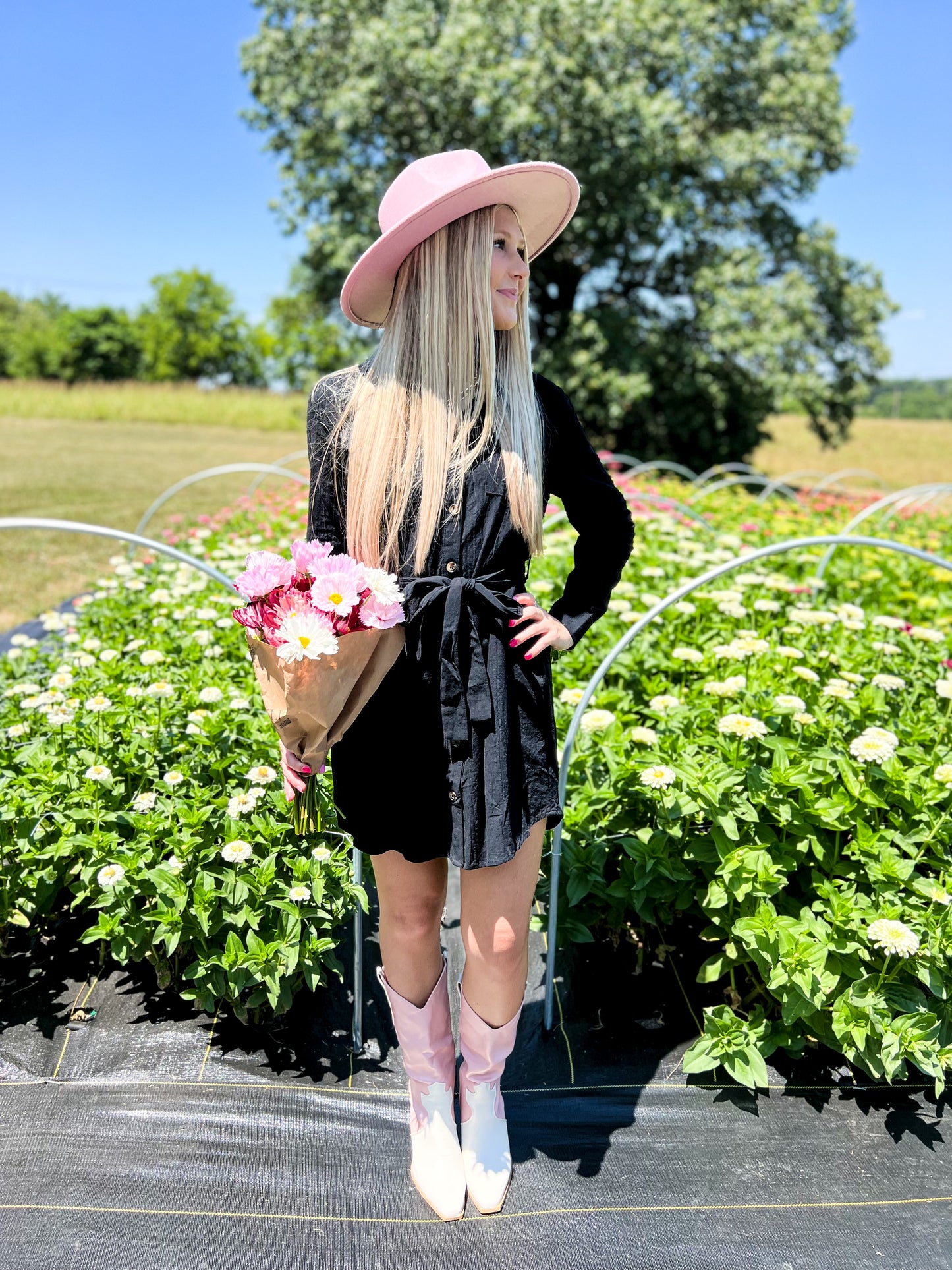 Casually Chic Tie Belt Button Up Mini Dress