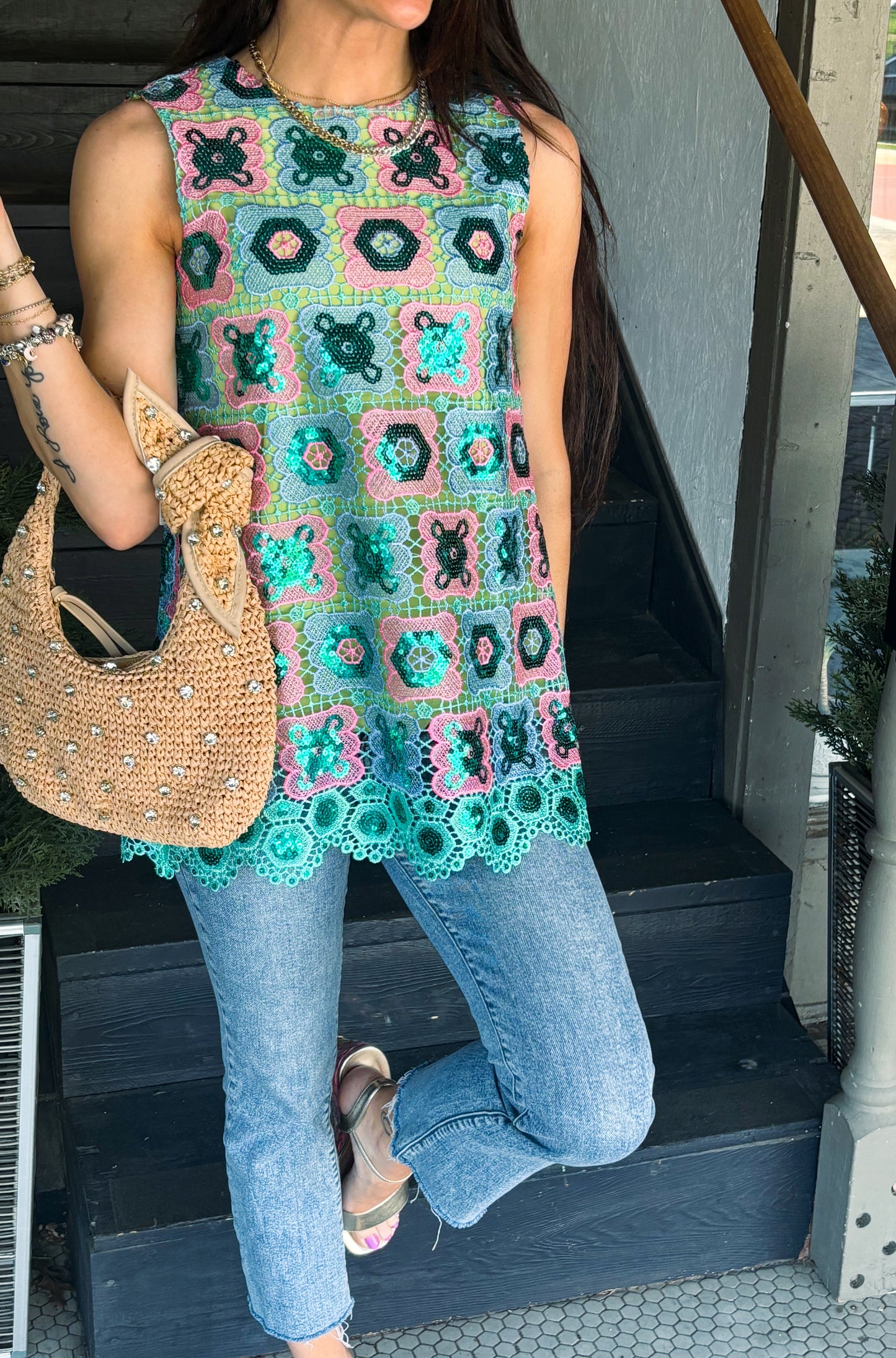 Turquoise Mosaic Tunic