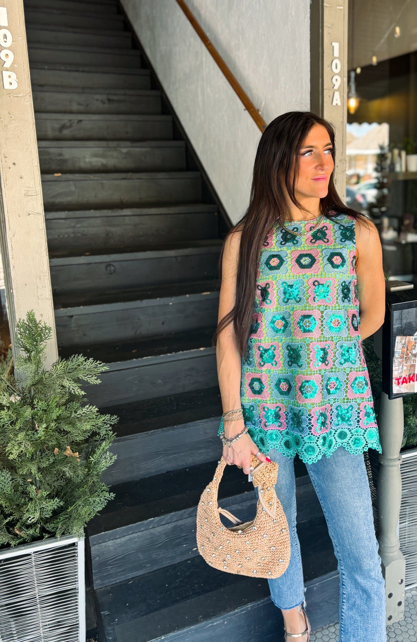 Turquoise Mosaic Tunic