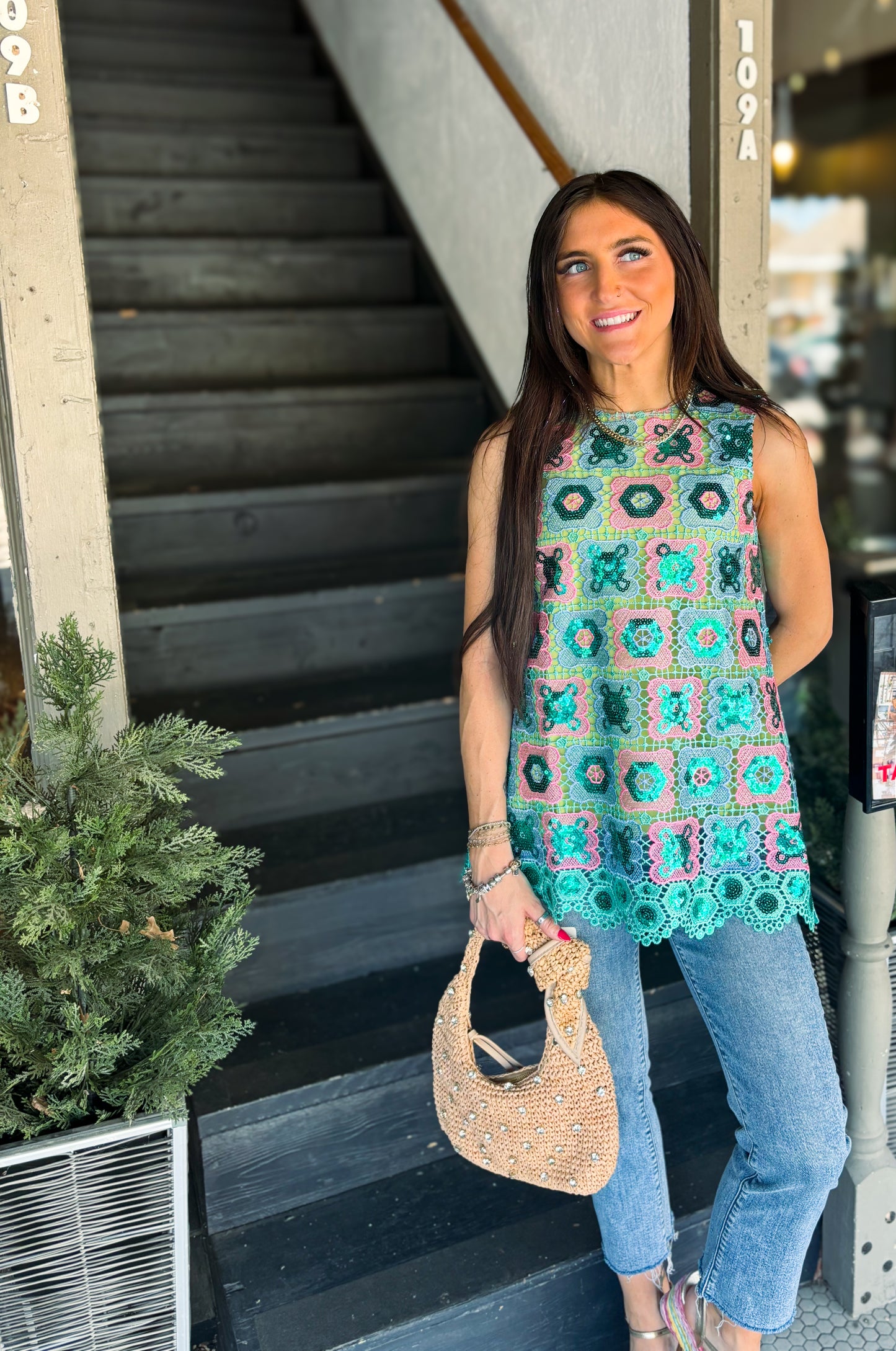 Turquoise Mosaic Tunic