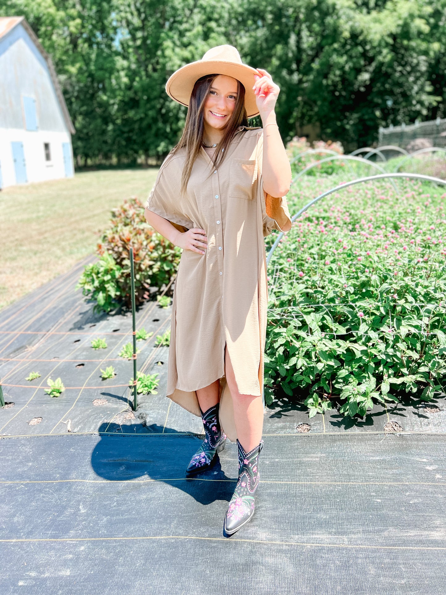 Ready in a Snap High Low Shirt Dress
