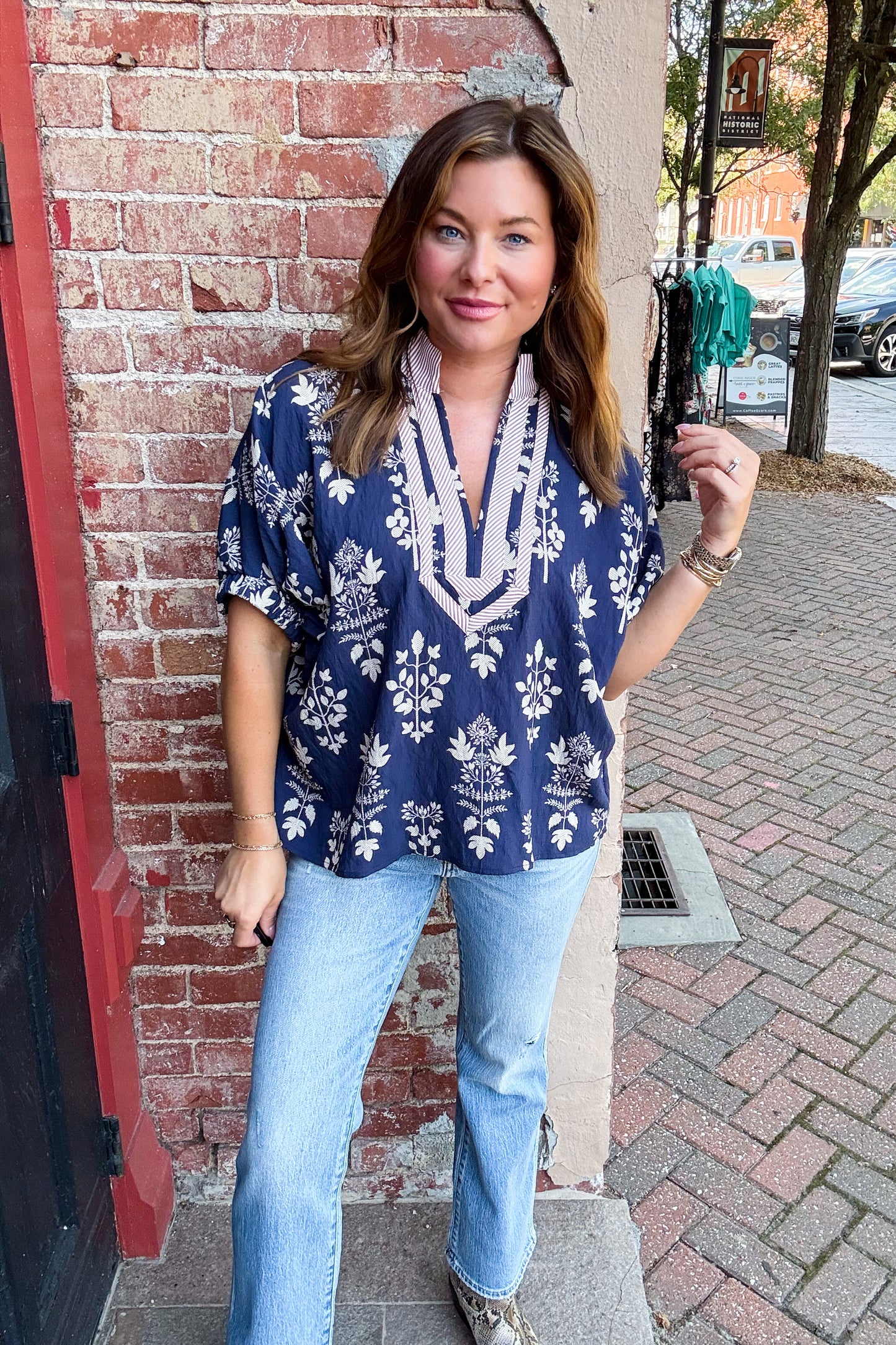 Midnight Wildflower Whisper Blouse