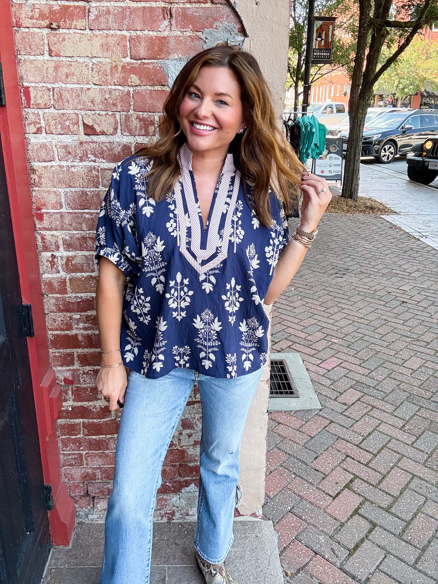 Midnight Wildflower Whisper Blouse