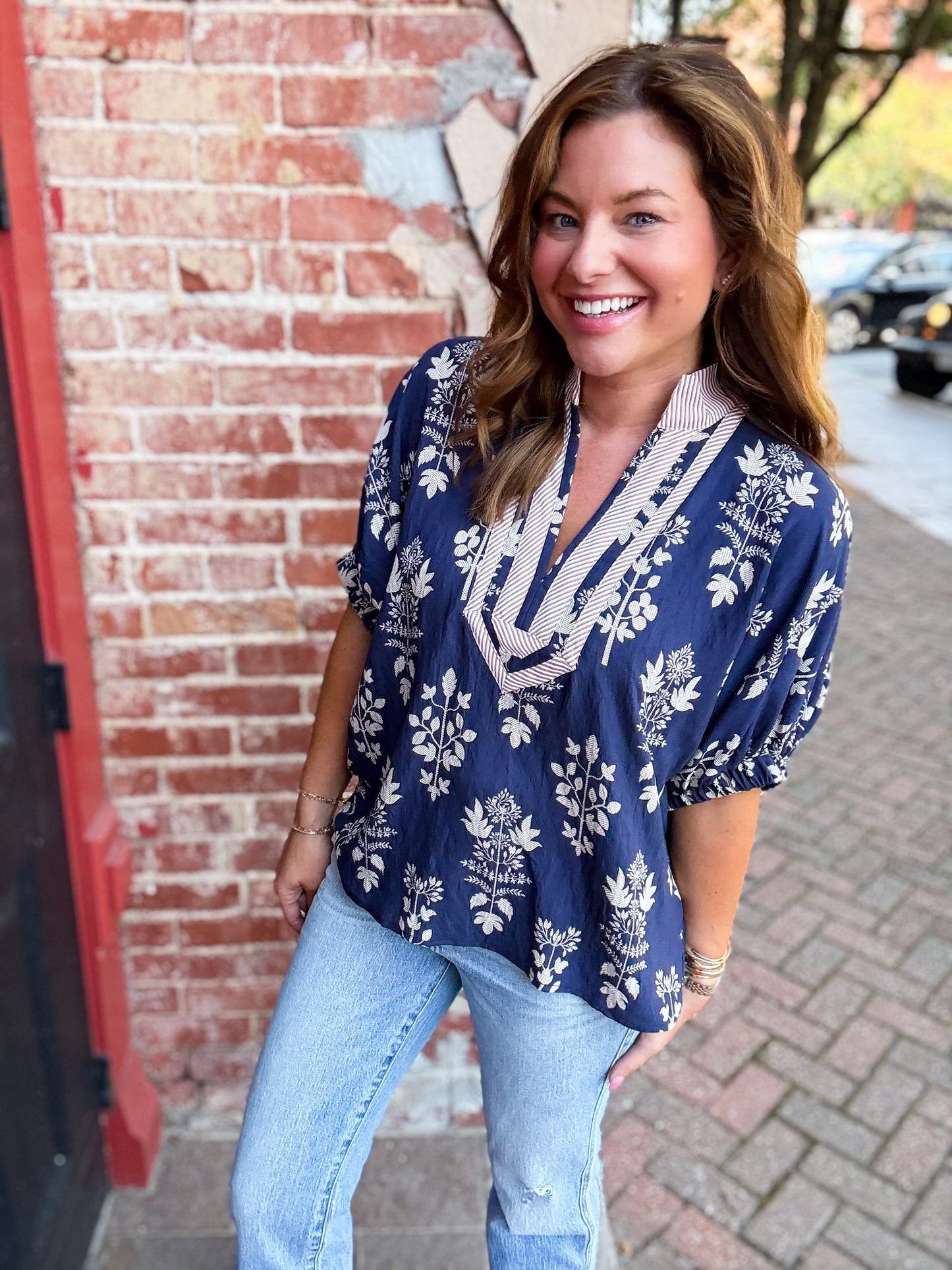 Midnight Wildflower Whisper Blouse