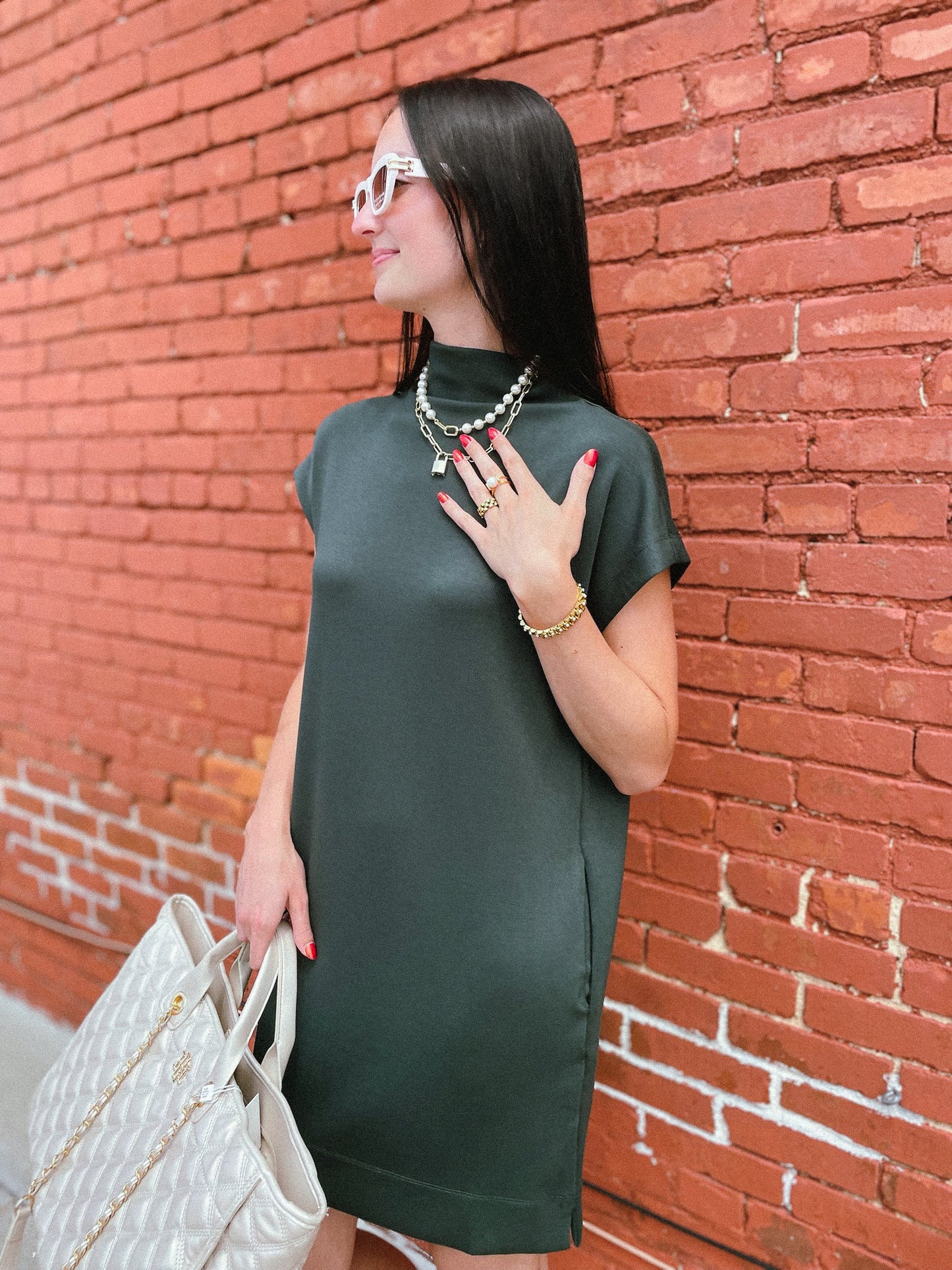 Emerald Grace Slip Dress