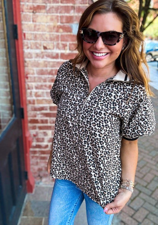 Quinn Leopard Blouse