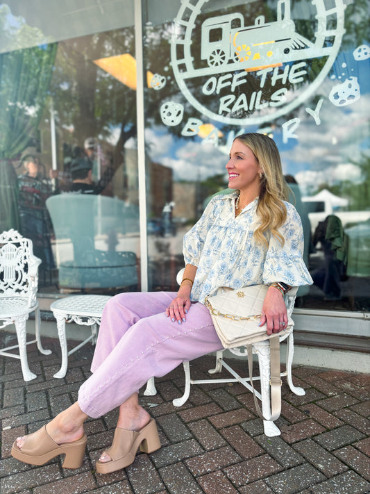 Lilac Pearl Crush Pants