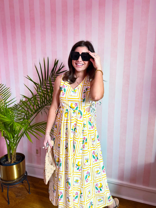 Santorini Citrus Maxi Dress