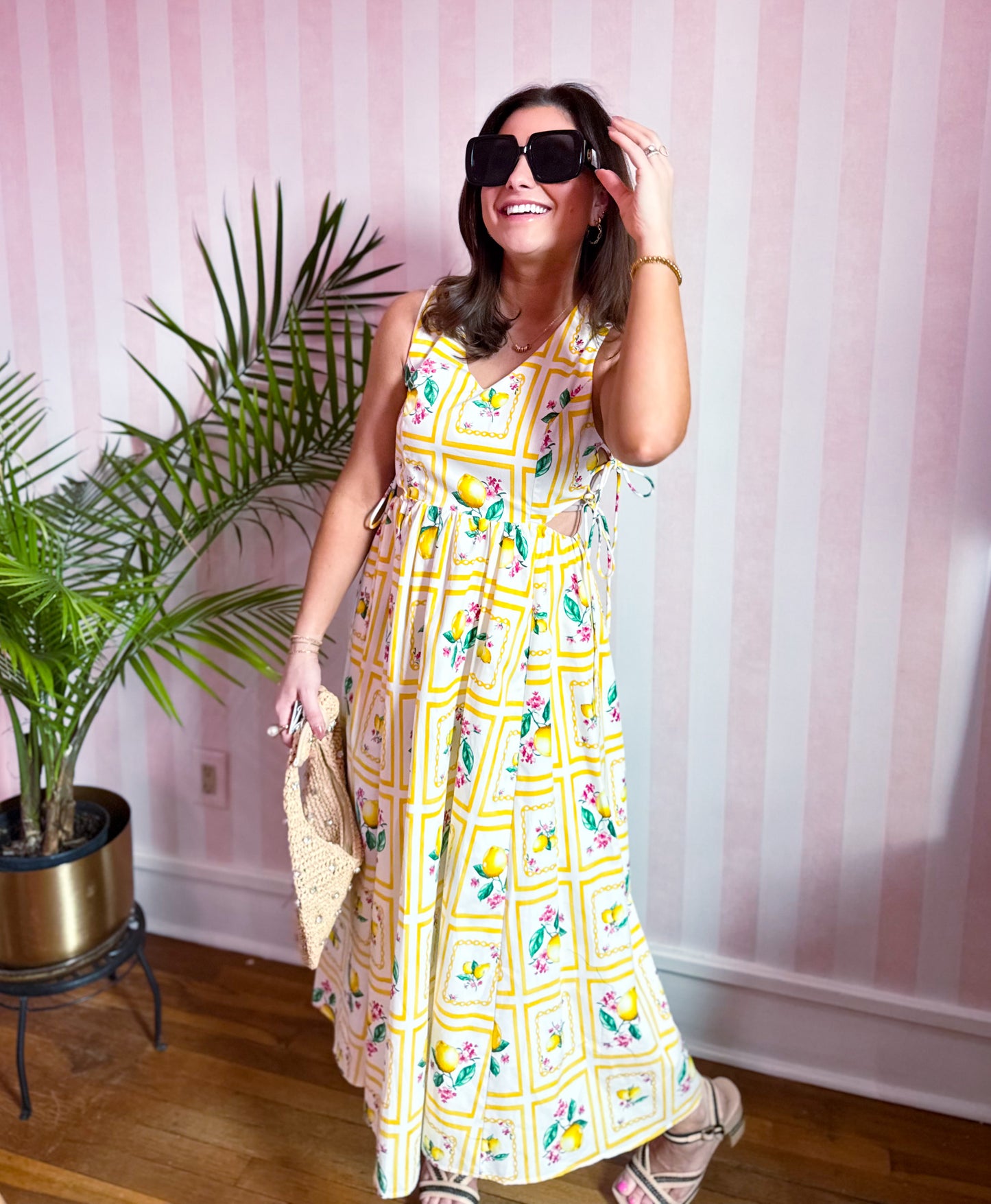Santorini Citrus Maxi Dress