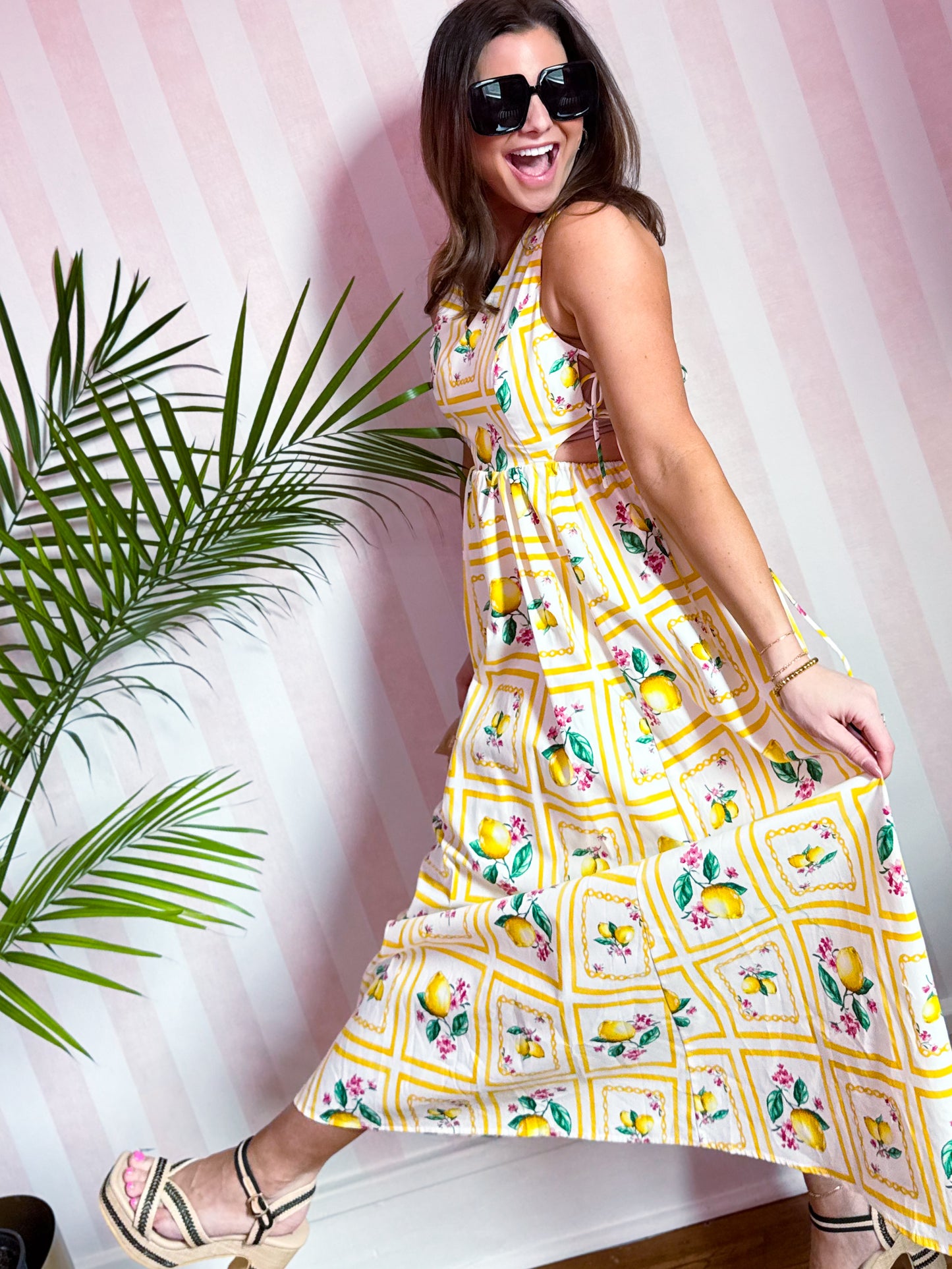 Santorini Citrus Maxi Dress