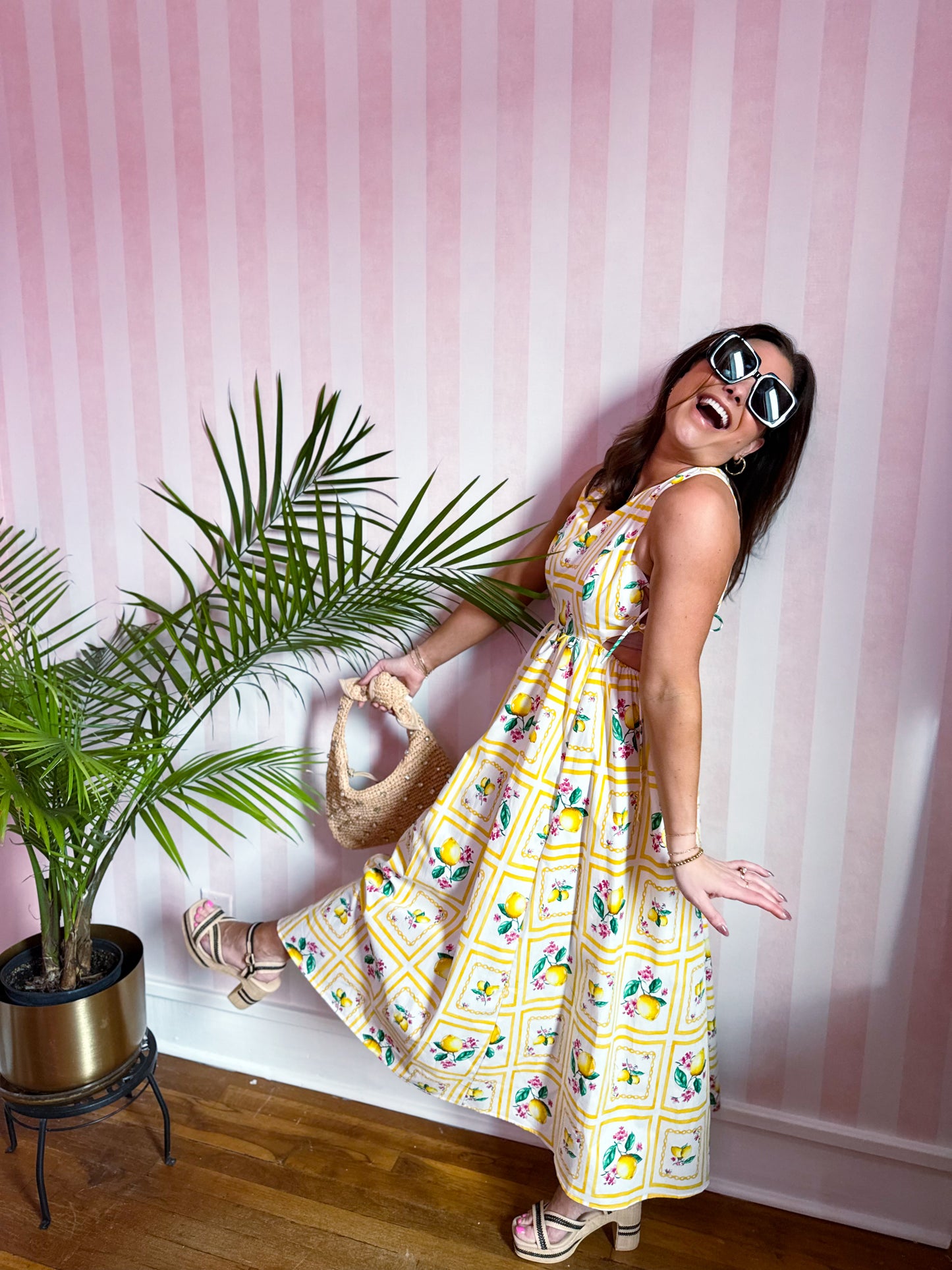 Santorini Citrus Maxi Dress