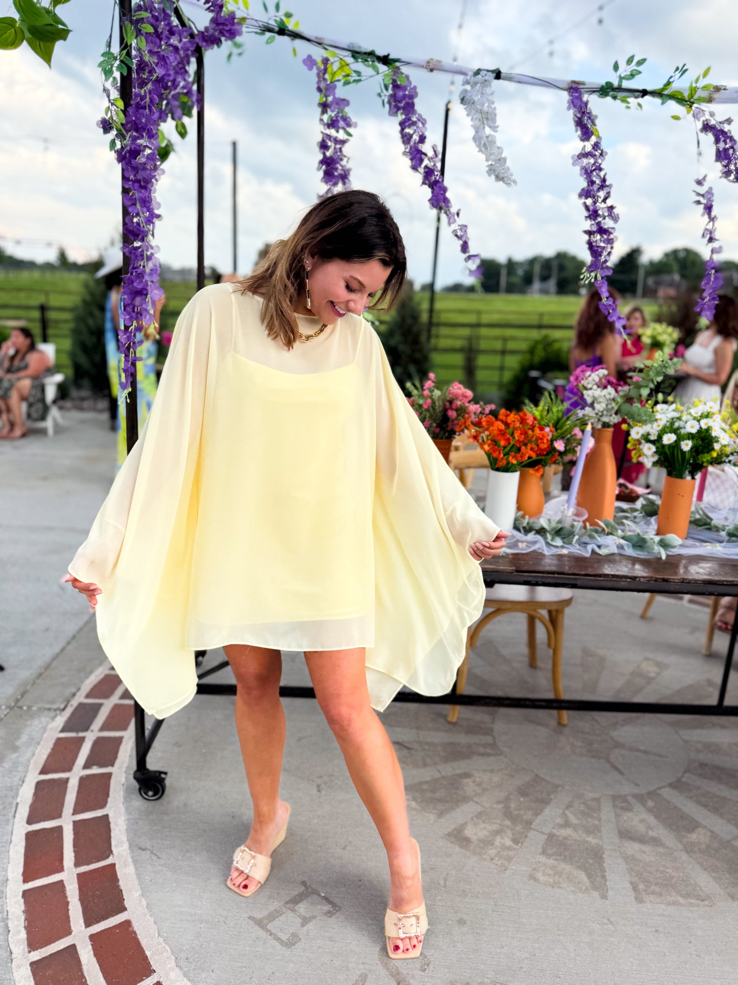 Olsen Mini Dress Pale Yellow