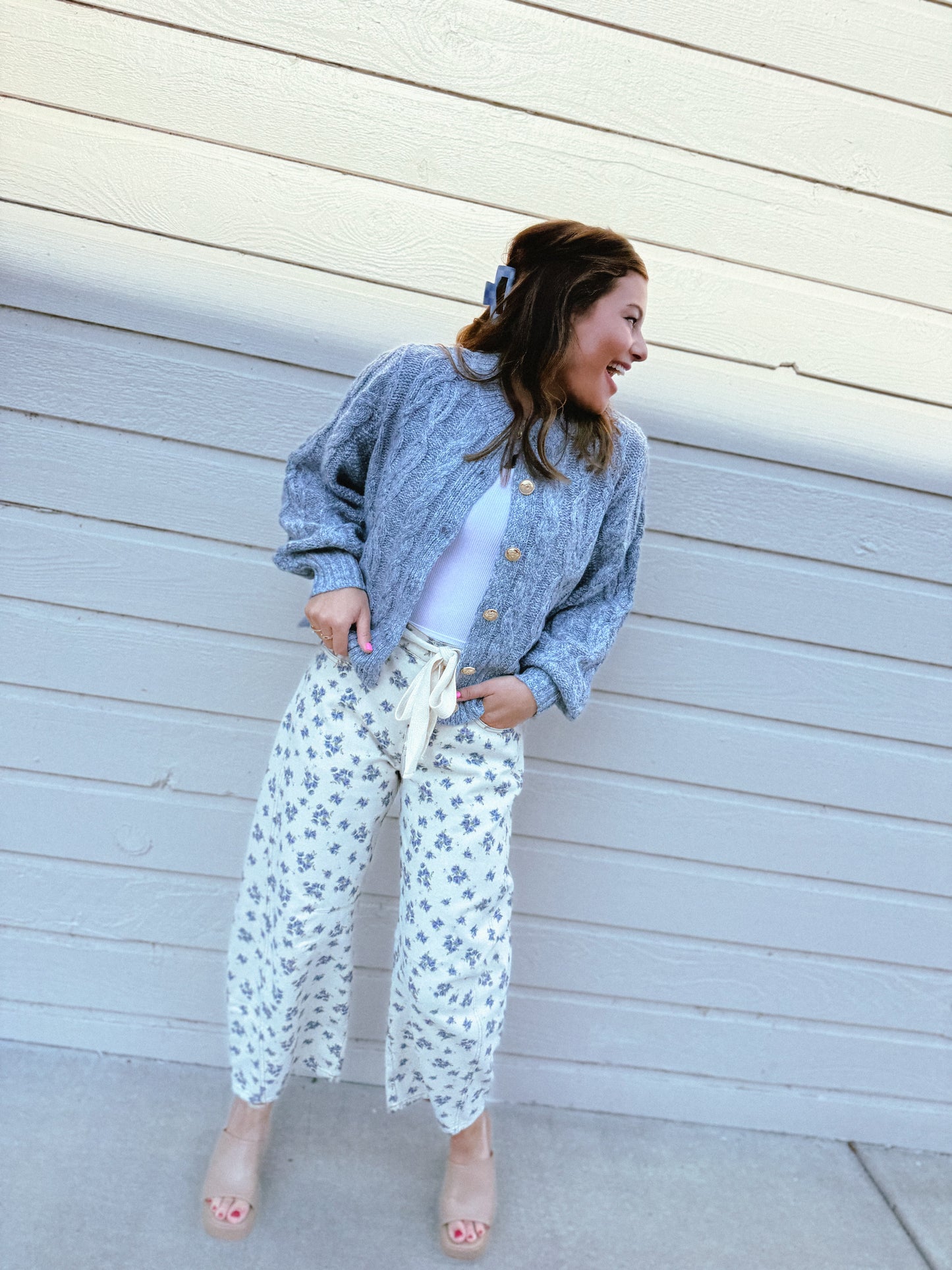 Misty Mornings Cable Cardigan