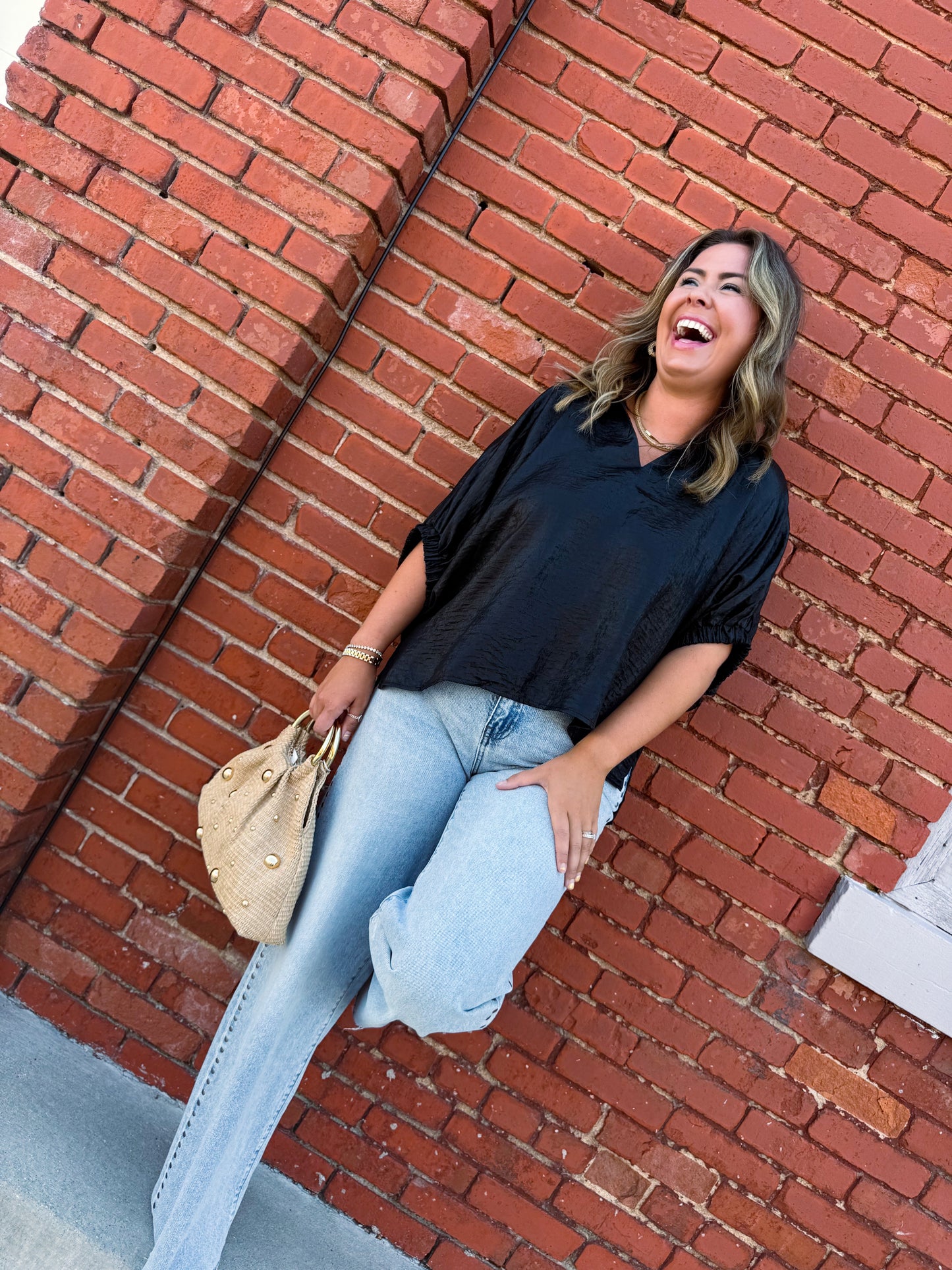 City Lights Black Blouse