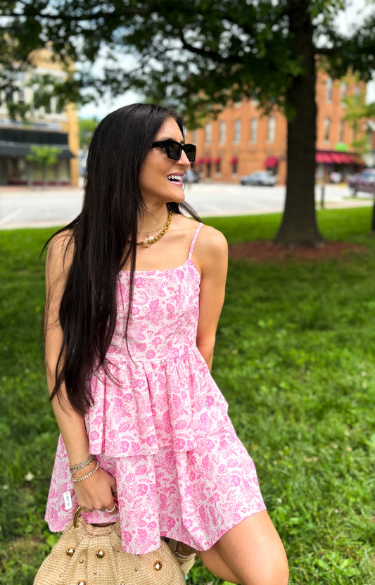 Pink Leopard Mini Dress