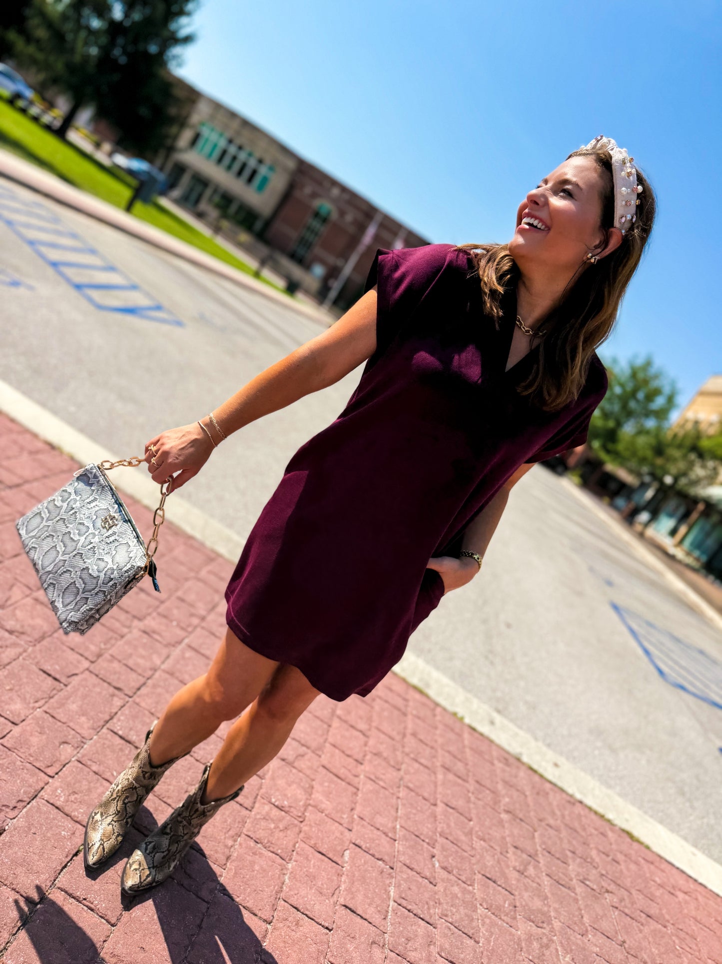 Merlot Mood Polo Dress