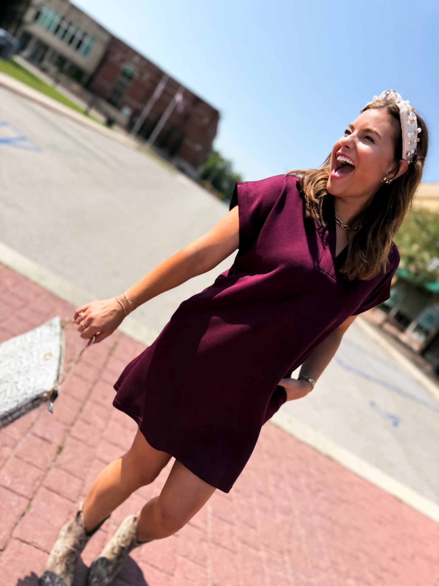 Merlot Mood Polo Dress