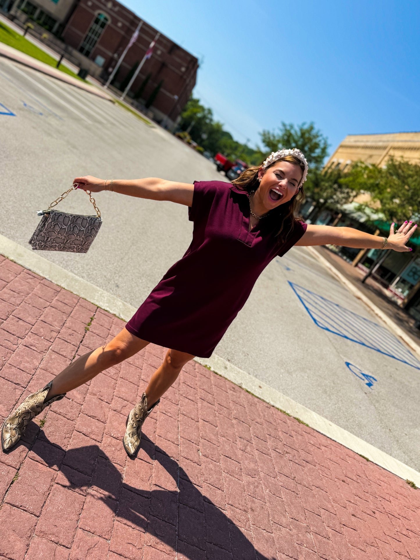 Merlot Mood Polo Dress