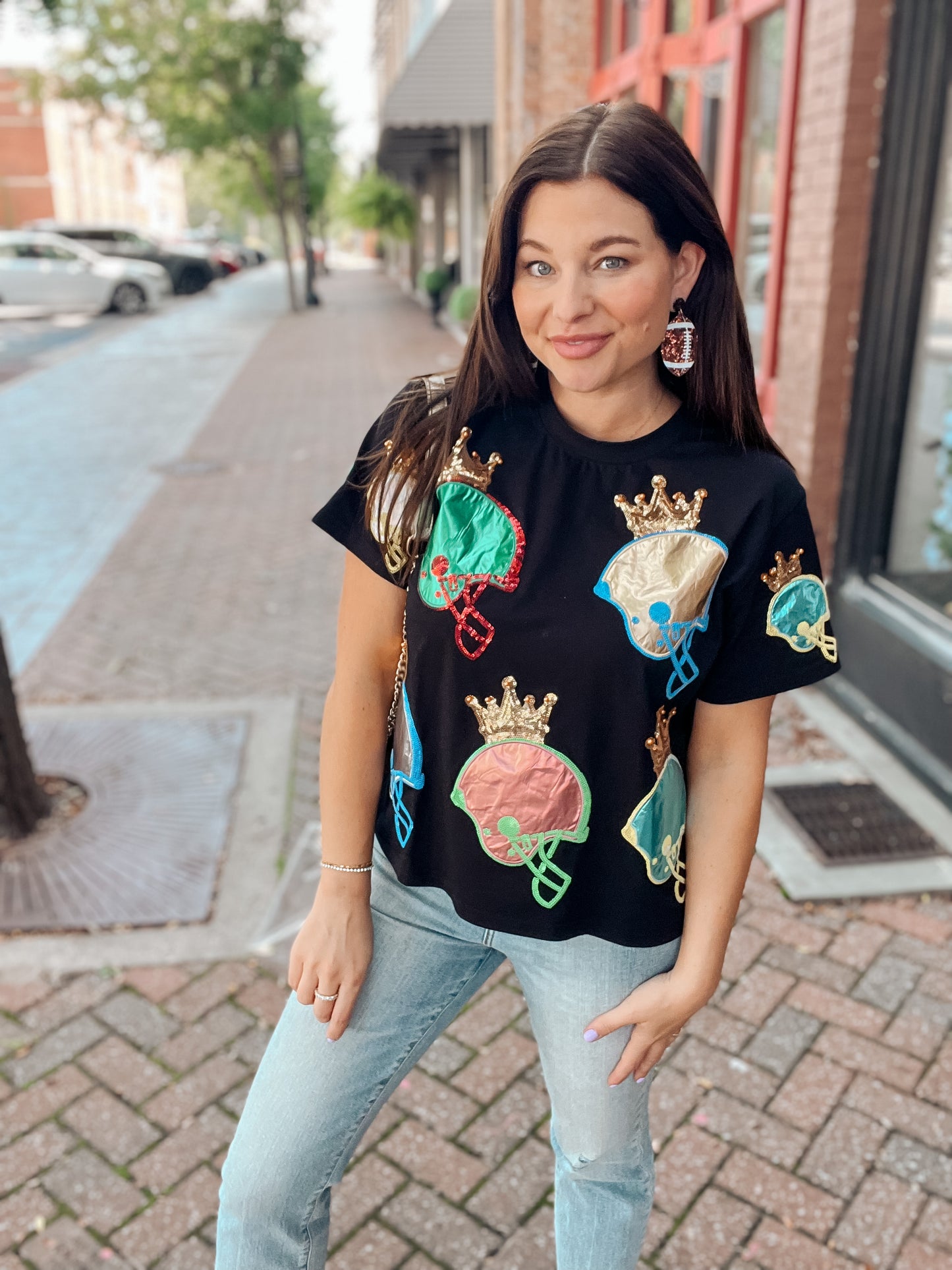 Rainbow Helmet Queen Tee