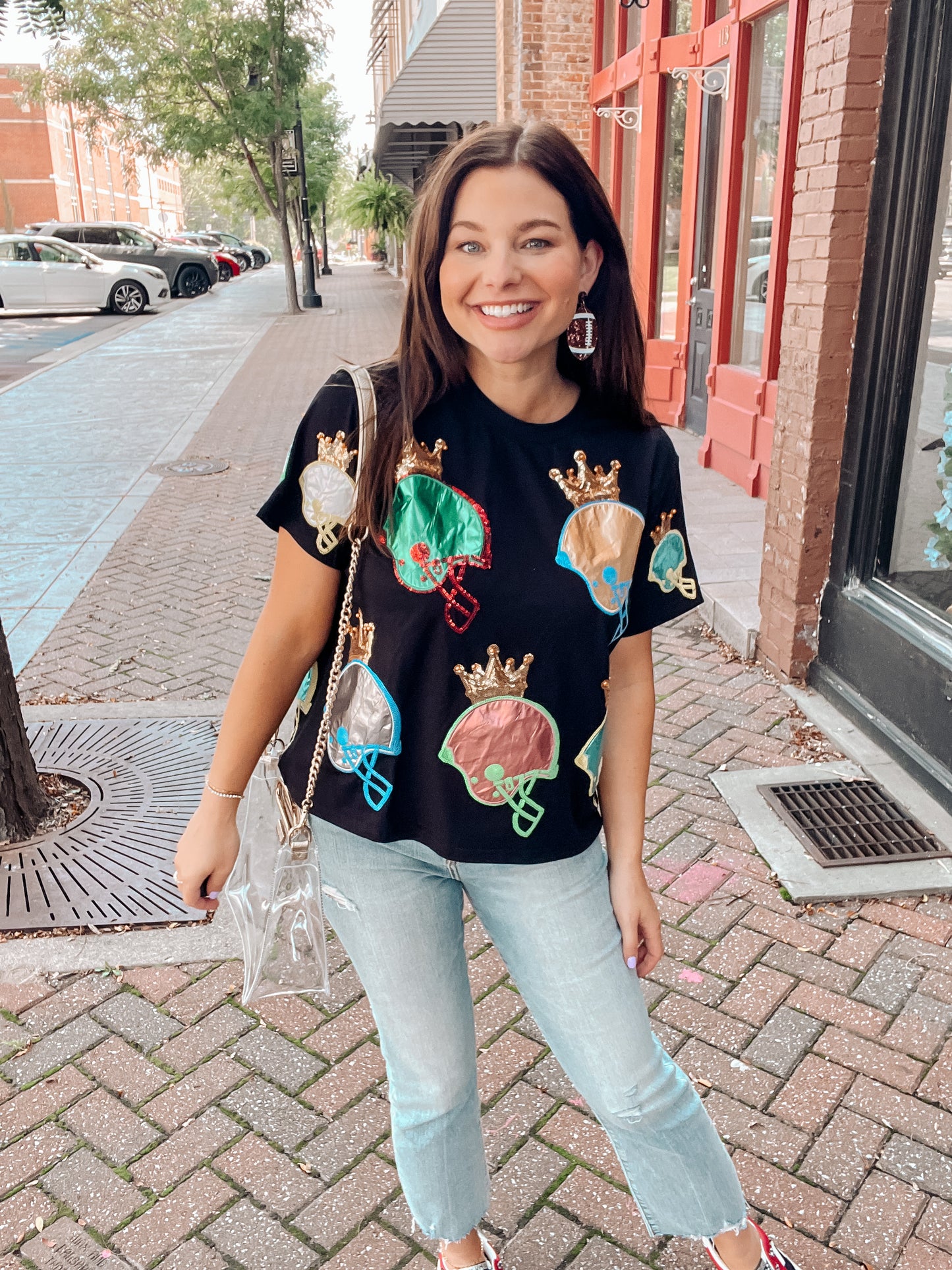 Rainbow Helmet Queen Tee