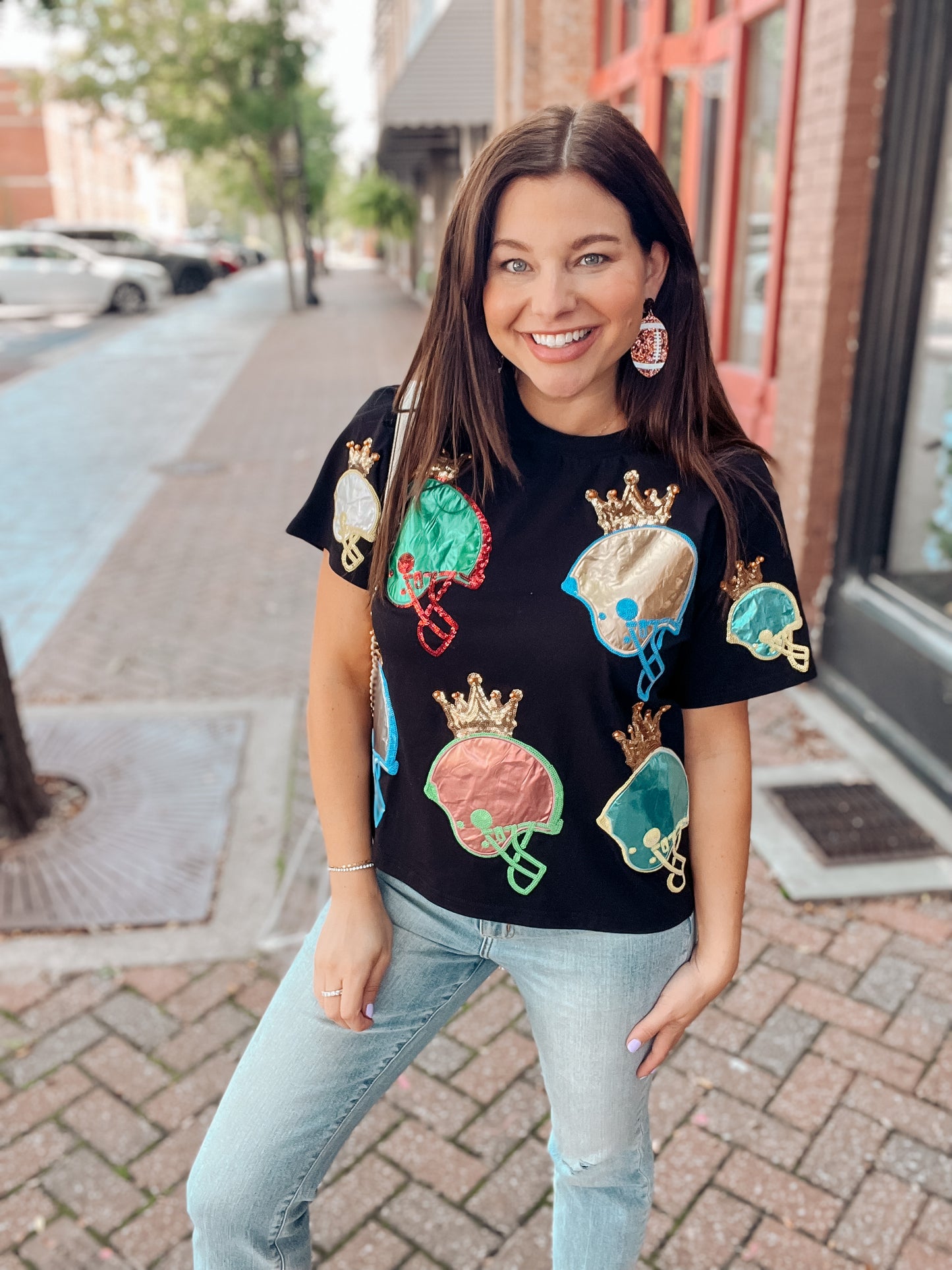 Rainbow Helmet Queen Tee