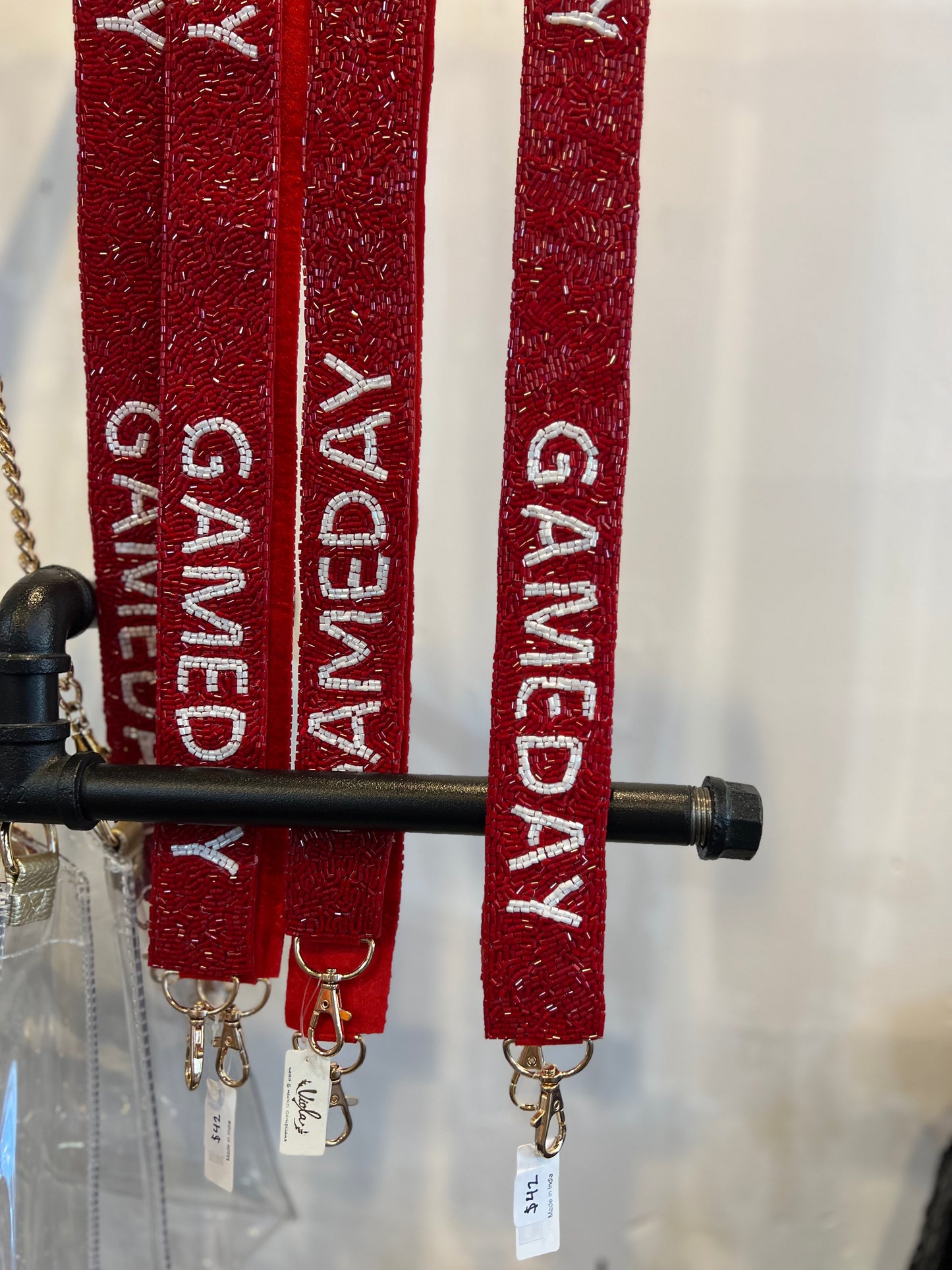 Red & White Game Day Purse Strap