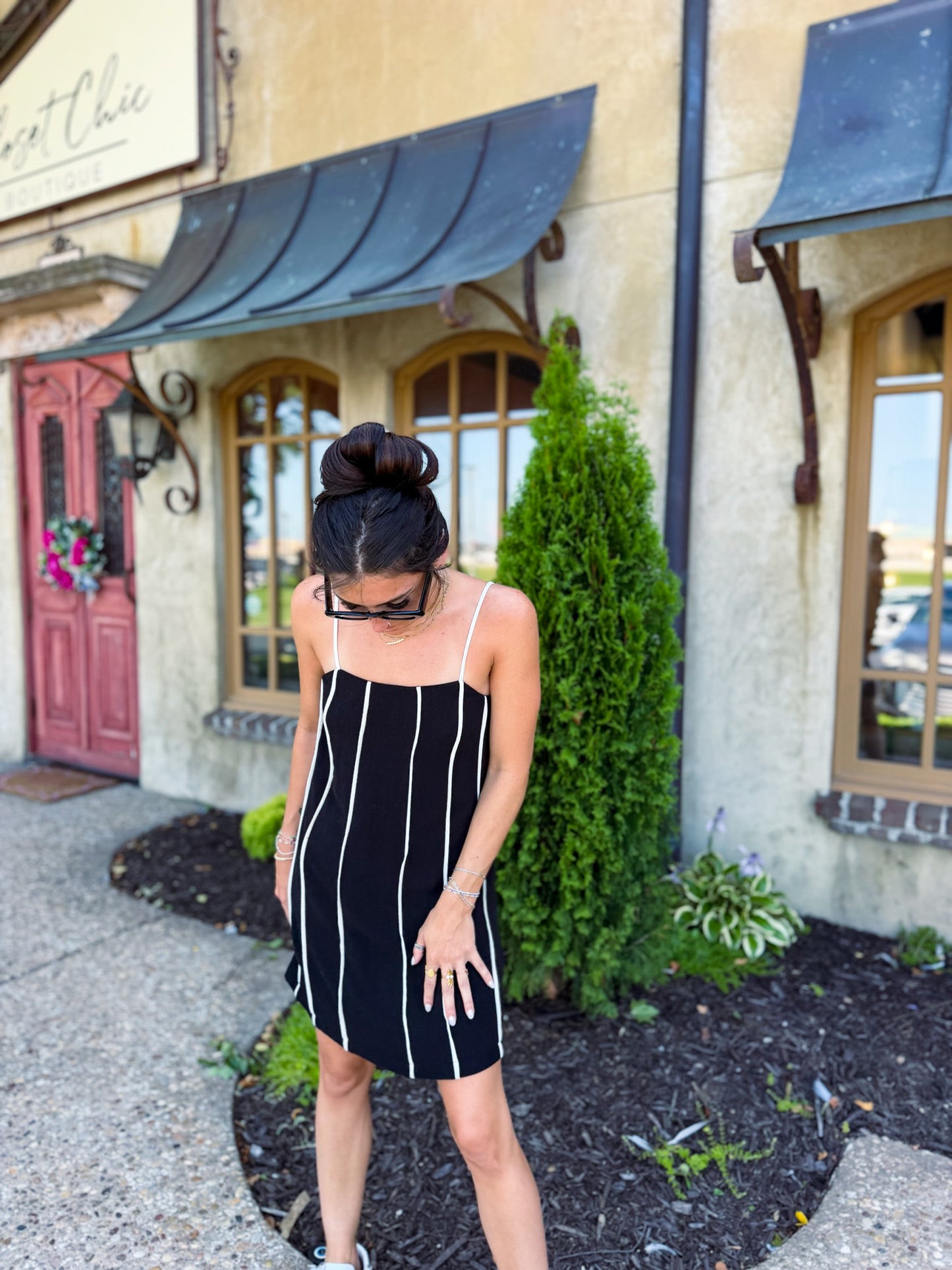 Spaghetti Strap Linen Mini Dress