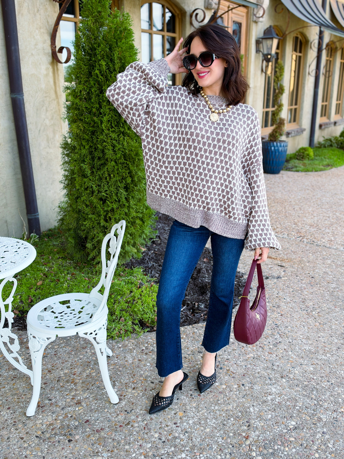 Boone Geometric Oversized Sweater