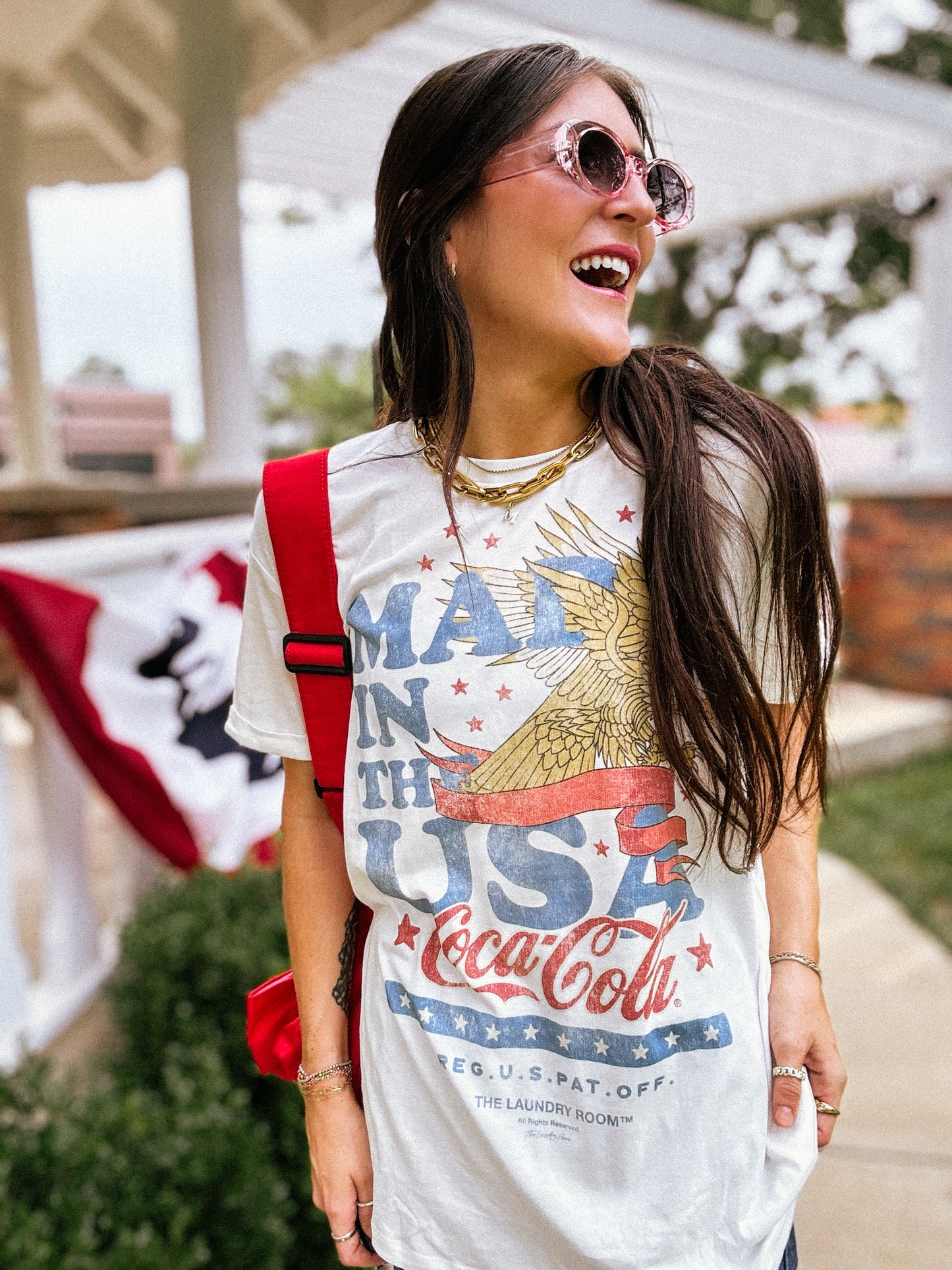 Coca Cola USA Banner Oversized Tee